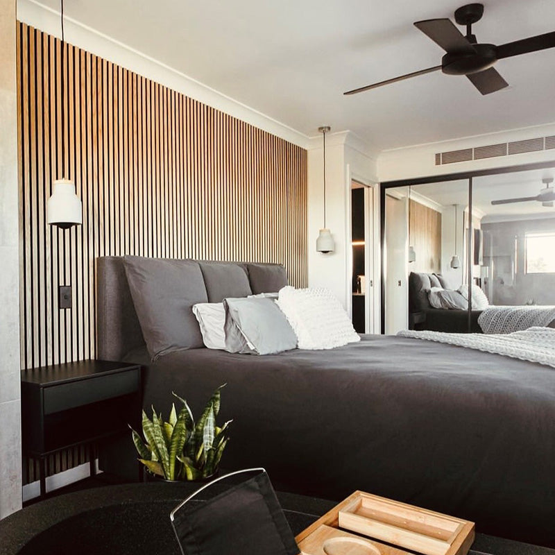 WOODFLEX Flexible Acoustic Wood Slat Wall Panel - Oak Veneer 2700mm x 600mm | Soundproofing & Decorative Wall Treatment for Home Theater, Office, and Studio