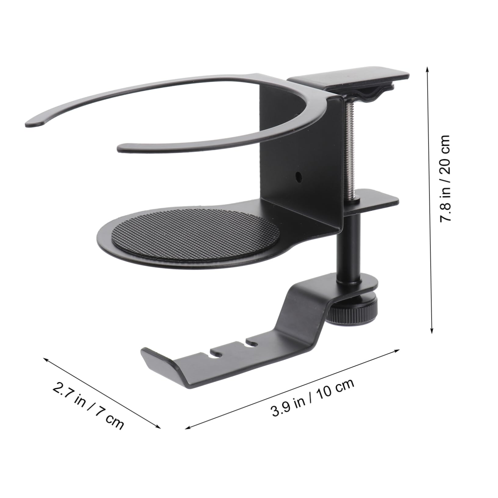 Hemobllo Headphone Stand with Cup Holder - Adjustable Desk Hook for Headphones & Headsets | Perfect for Gaming Setup, Office Desk, and Home Organization