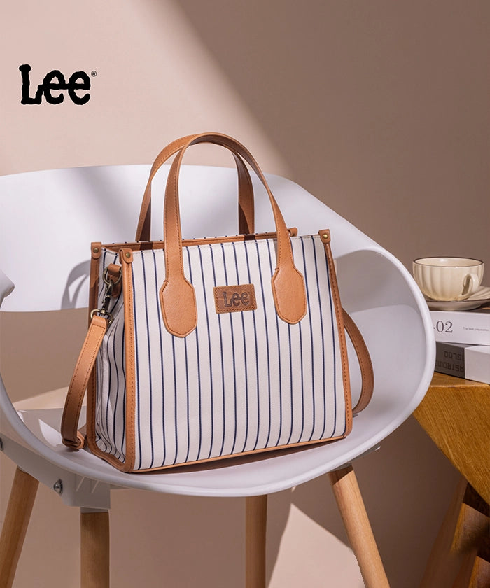 LEE Striped Canvas Tote Bag for Women - Durable & Stylish Large Shoulder Bag - Perfect for Shopping, Beach, Work & Travel Accessories