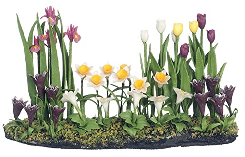 Miniature Tulip Landscape for Dollhouse - DIY Craft Decor