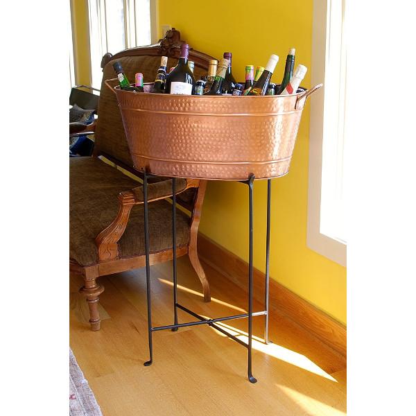 Hammered Copper Plated Bathtub - Vintage Style Freestanding Soaking Tub for Bathroom & Spa Relaxation