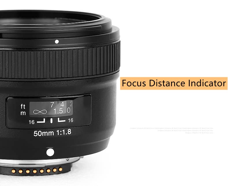 YONGNUO YN50mm F1.8 Standard Prime Lens for Nikon DSLR Cameras - Large Aperture, Auto/Manual Focus (AF/MF) - Perfect for Portrait, Street & Low Light Photography