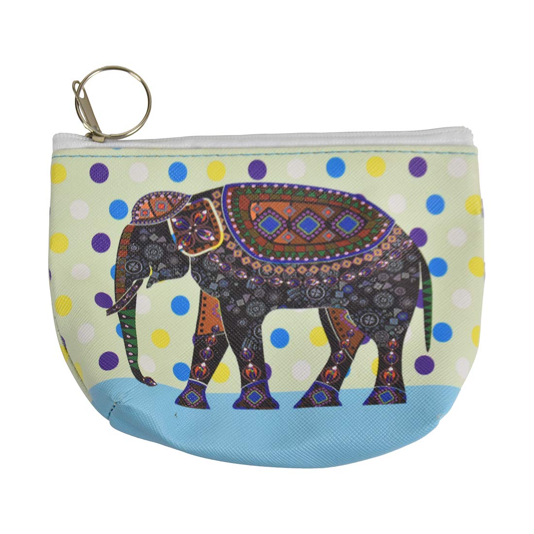 SandT Collection Vinyl Elephant Coin Purse - Cute & Durable Wallet for Women & Girls - Perfect for Travel, Shopping, and Everyday Use