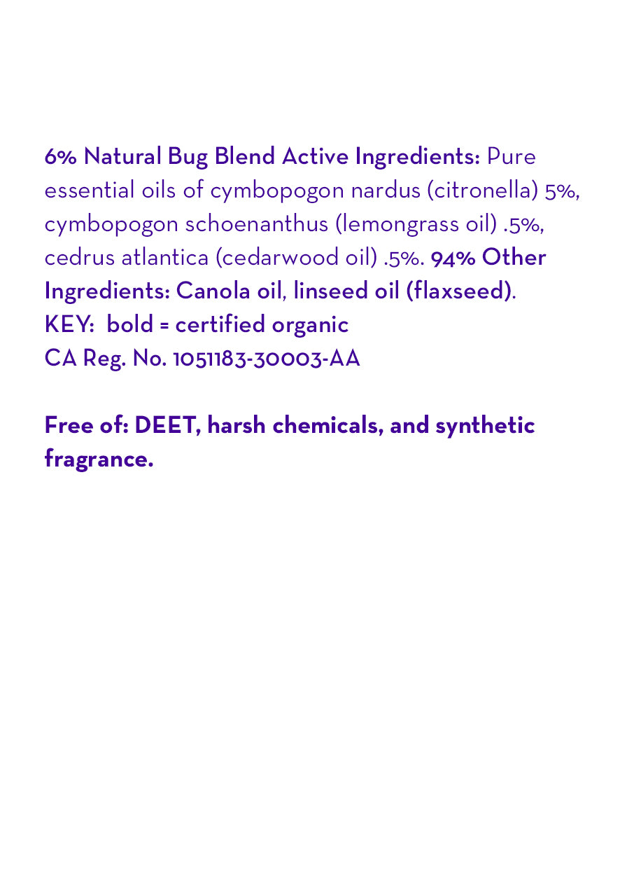 Natural Bug Blend™ Body Oil - Organic Insect Repellent & Moisturizing Skin Care for Outdoor Activities, Camping & Hiking