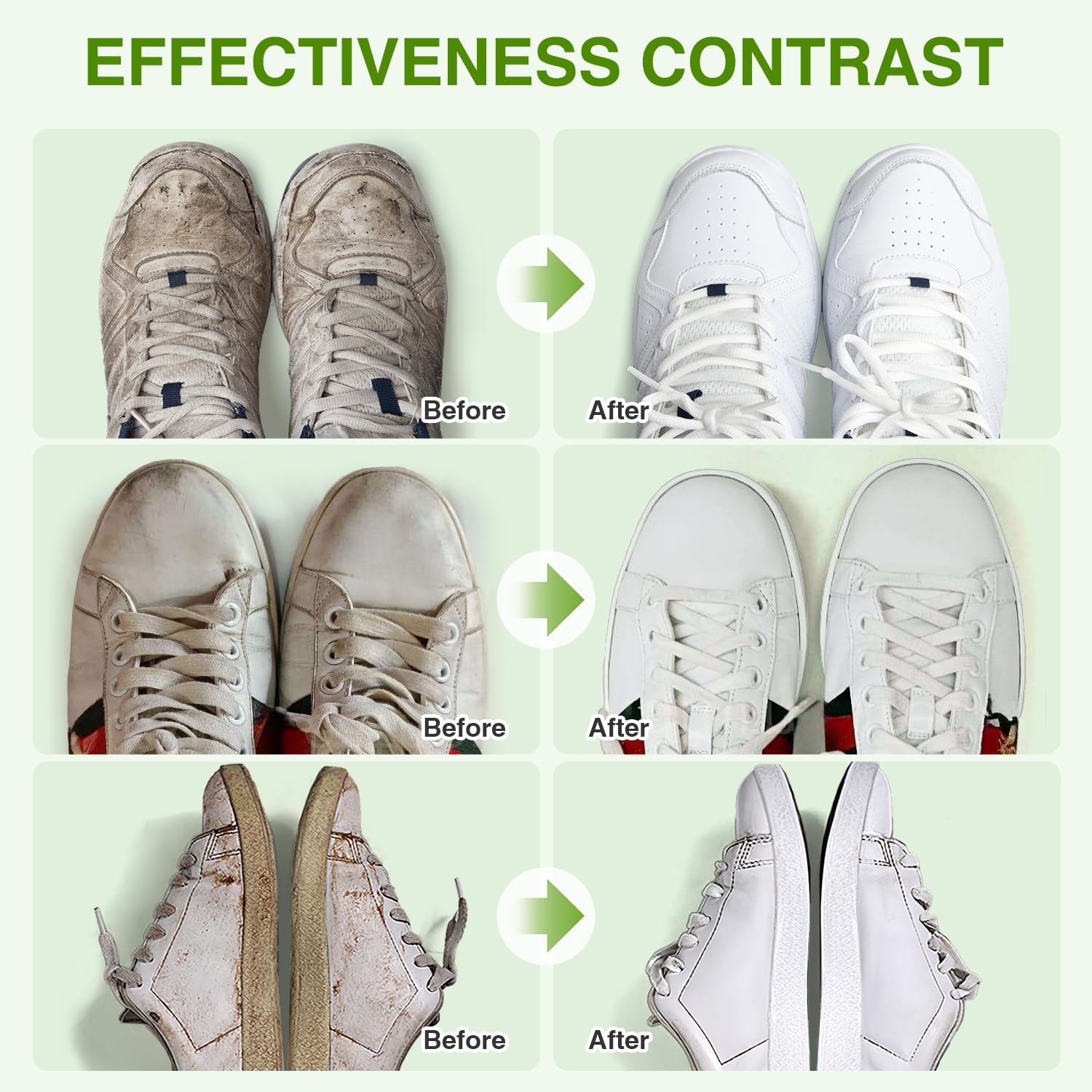 Best White Sneaker Cleaner Kit with Brush & Microfiber Towel - No-Rinse Foam Shoe Cleaner for Men & Women - Perfect for Nike, Adidas, Converse & More - Quick Cleaning Solution for Gym Shoes, Work Shoes & Everyday Wear