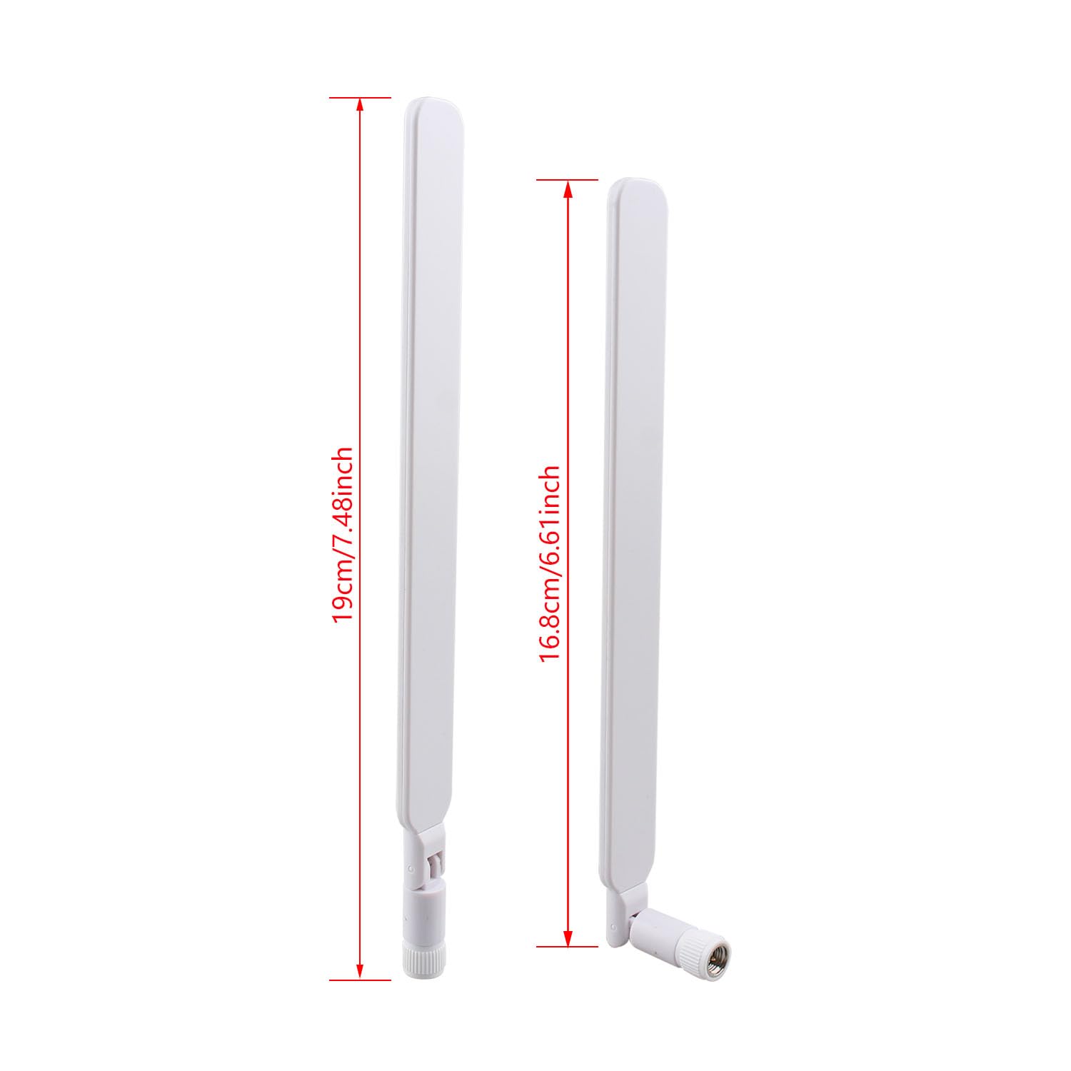 2PCS 4G LTE SMA Male Omni-Directional Antenna 8dBi Full Band External Antenna for CPE Router, IP Camera, Mini PCIE Card, Access Point - Boost Wireless Signal for Home/Office/Outdoor Use