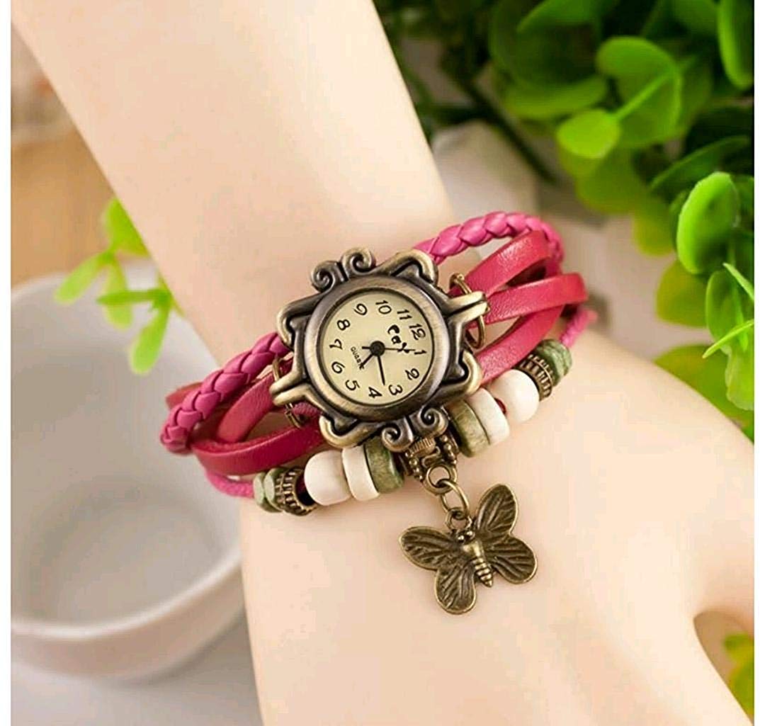 TONSY Analog Girls' Watches - 2 Pack Cute White Dial & Pink Strap Wristwatch for Kids - Perfect for School, Birthday Gifts & Everyday Wear