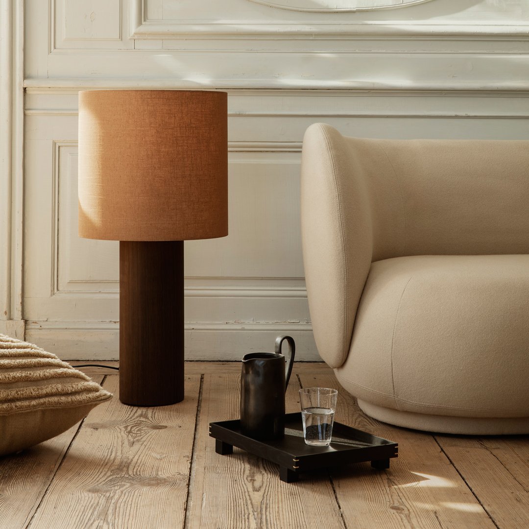 Ferm Living Flow Jug - Modern Glass Water Pitcher with Wooden Lid for Home, Kitchen & Dining - Perfect for Iced Tea, Lemonade & Fresh Infused Water