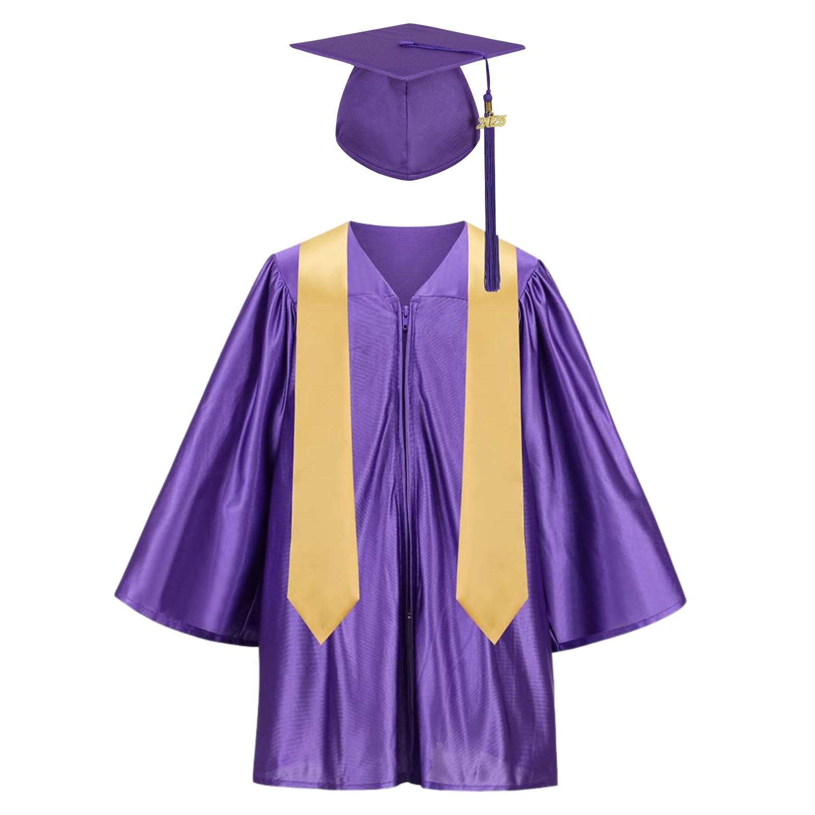 Yolsun 2025 Kindergarten Graduation Cap and Gown Set with Tassel - Preschool Graduation Outfit for Boys & Girls - Perfect for Ceremonies, Photos, and School Events