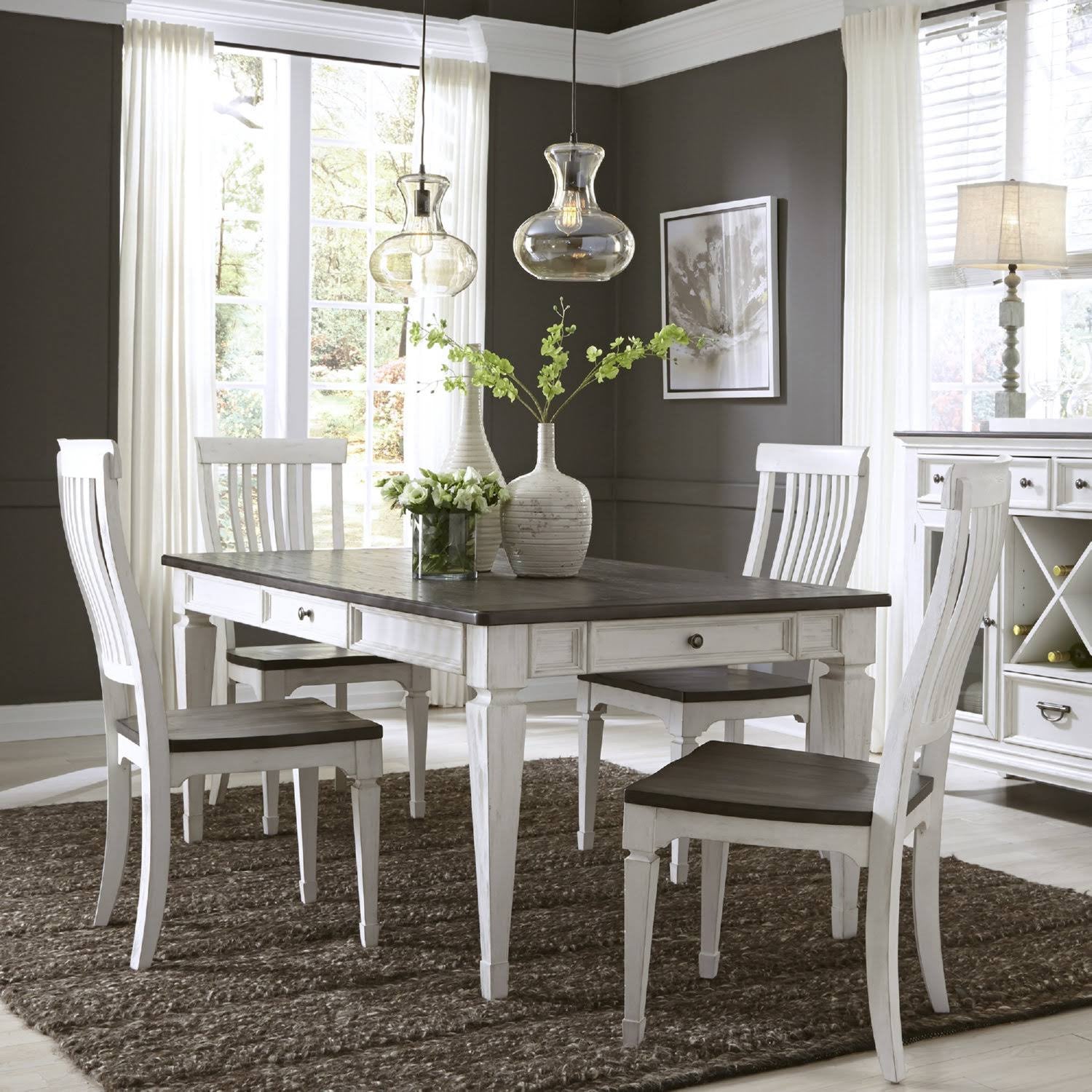 Allyson Park 5-Piece Outdoor Dining Set - Patio Furniture with Table and 4 Chairs, Weather-Resistant for Backyard, Garden, and Poolside Use