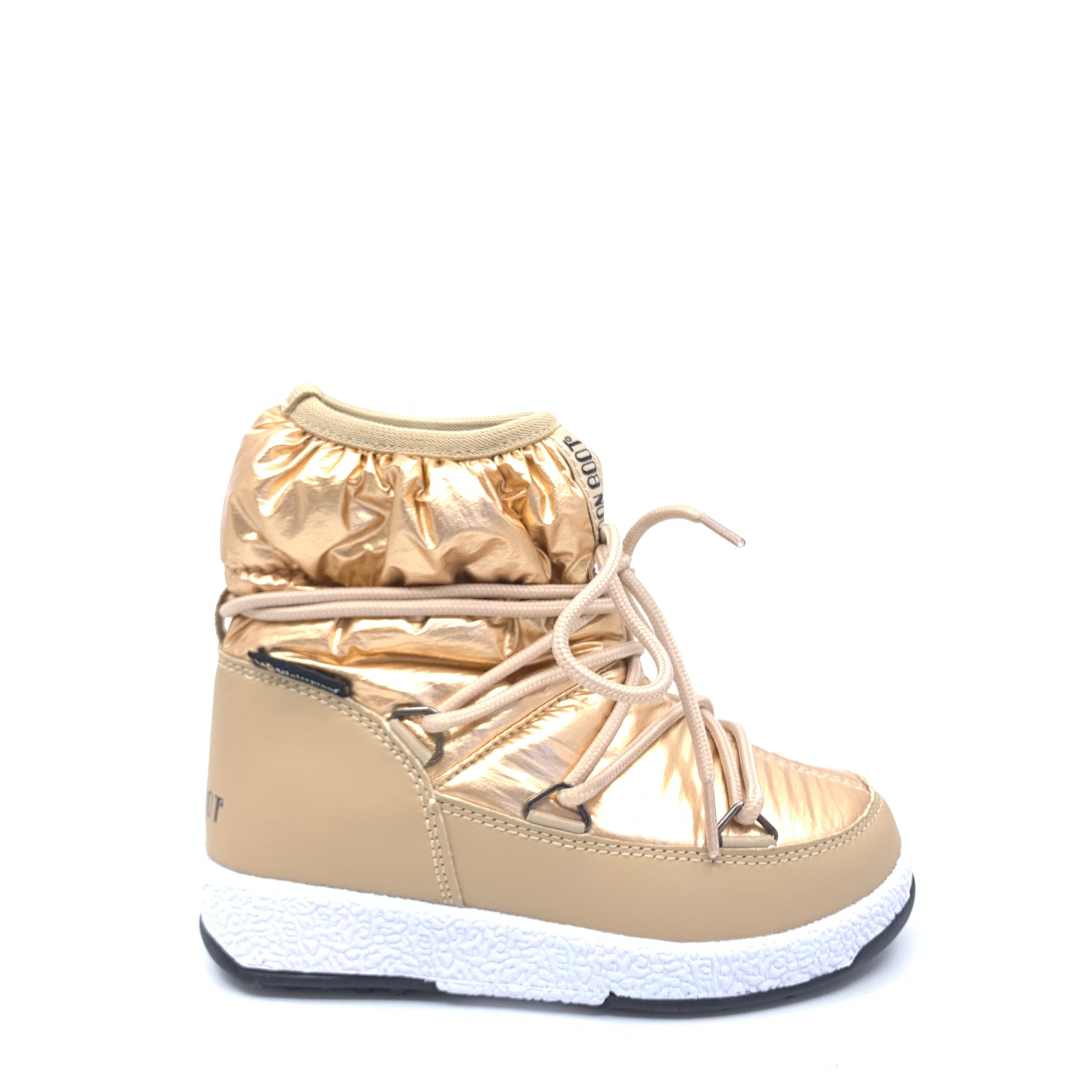 Rose Gold Moon Boots for Women - Waterproof Winter Snow Boots with Warm Fleece Lining - Perfect for Skiing, Snowboarding & Cold Weather Outdoor Activities