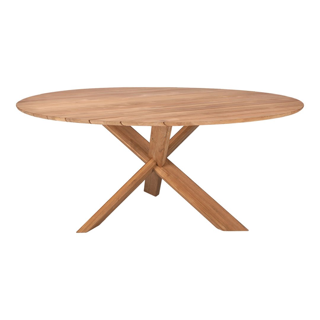 Premium 60-Inch Round Outdoor Dining Table - Weather-Resistant Patio Furniture for Garden, Backyard & Poolside Gatherings