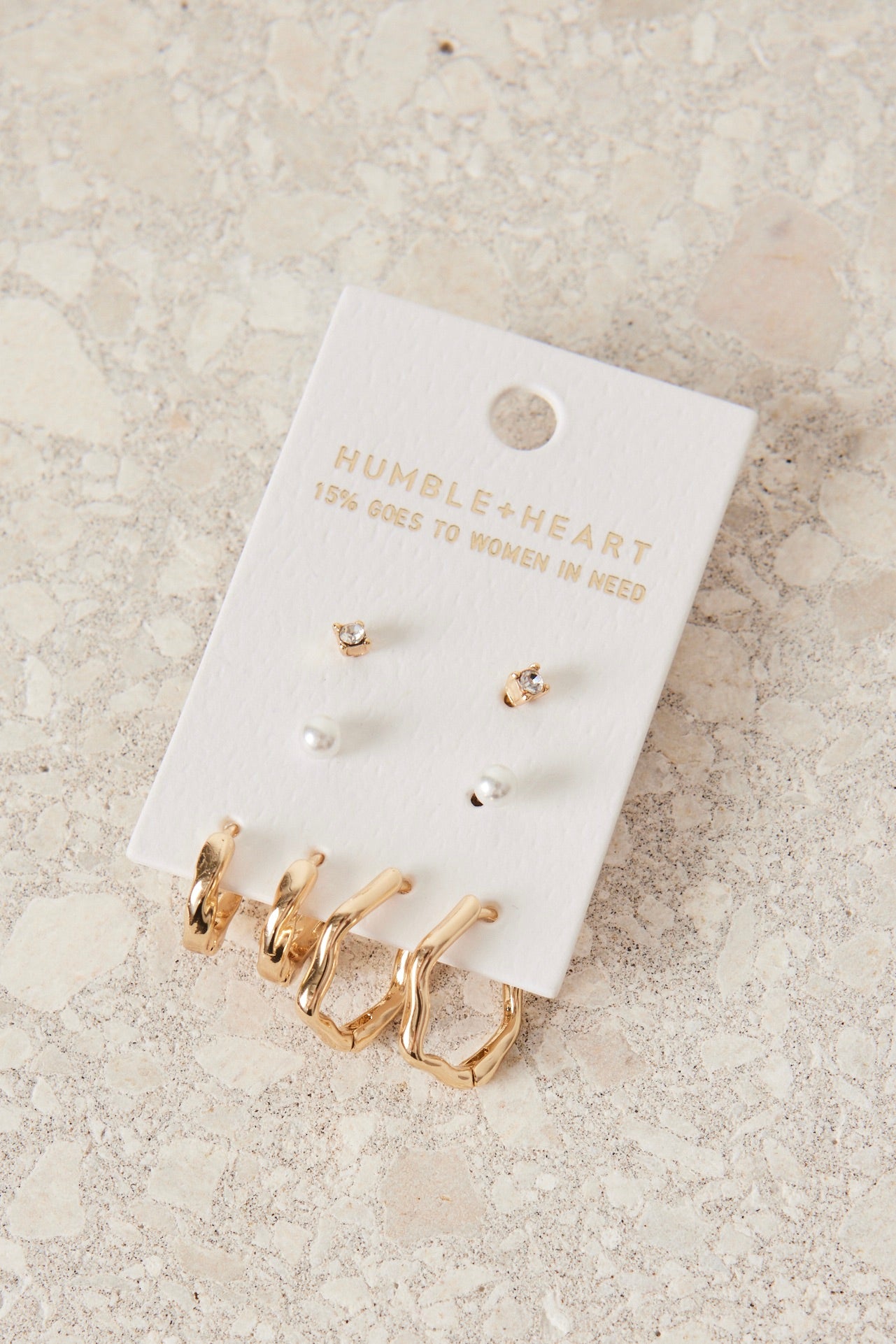 4 Pairs Huggie Stud Earrings for Women - 14K Gold Plated Hoop Earrings for Everyday Wear, Gift Giving & Special Occasions