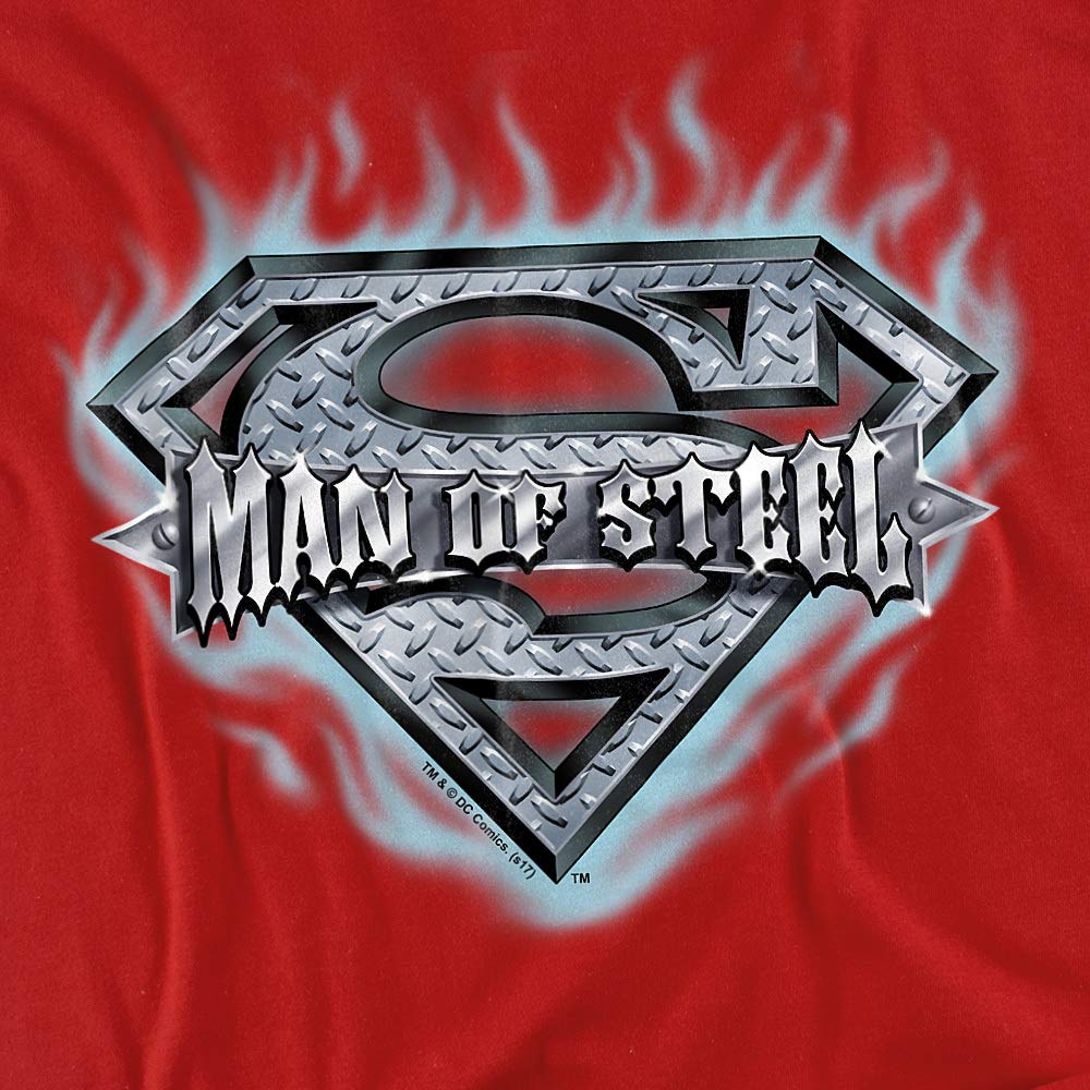 Superman Man of Steel Shield Graphic Women's T-Shirt | DC Comics Superhero Tee for Fans | Casual Wear & Cosplay