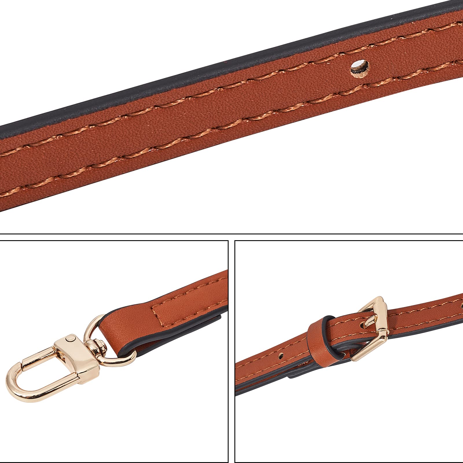 Vercord Leather Purse Straps - Adjustable Crossbody & Shoulder Bag Replacement Strap with Leopard Print Chain | Handbag Making Accessories for DIY, Fashion & Everyday Use