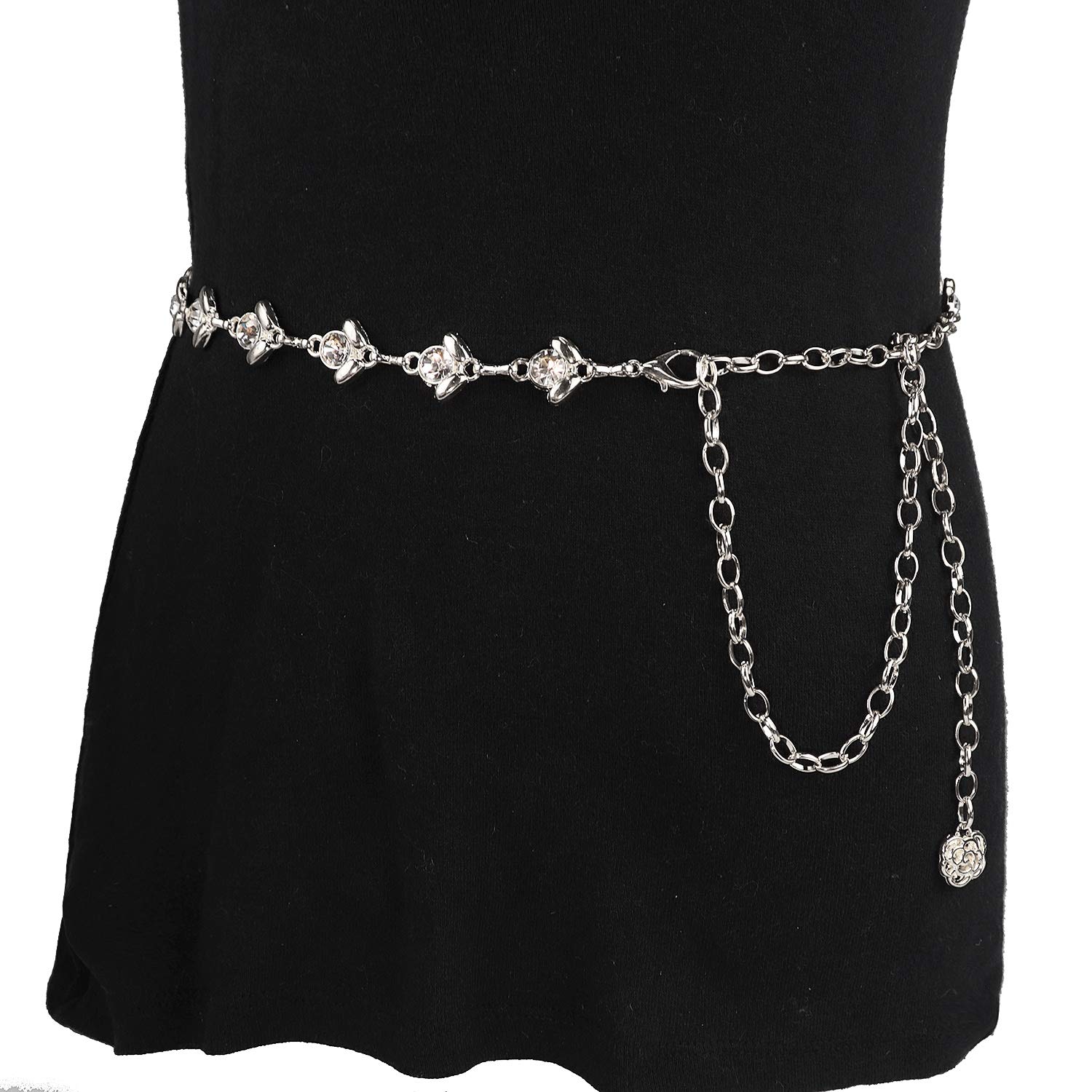 Elegant Rhinestone Waist Chain Belt for Women - Sparkling Body Jewelry for Dresses, Parties & Special Occasions