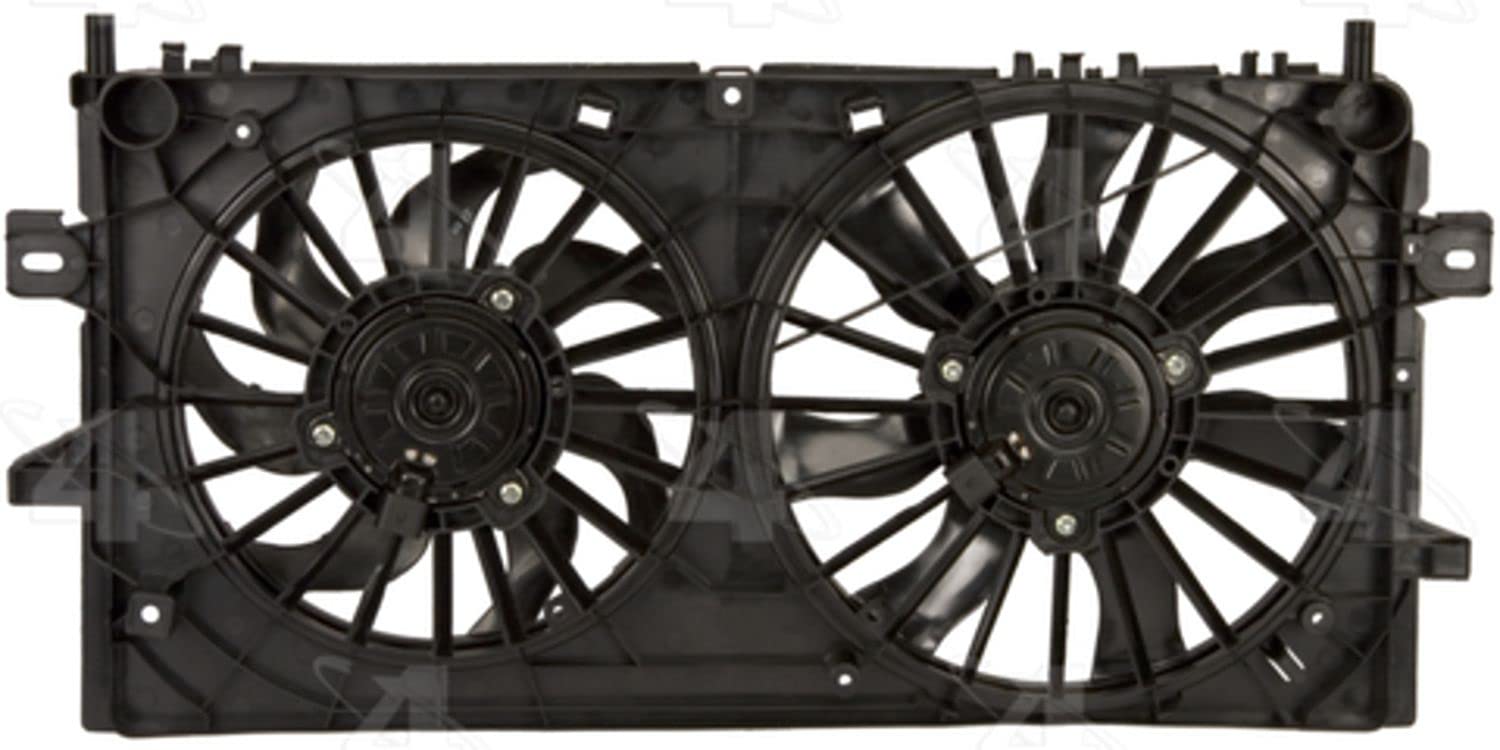 4 Seasons 76028 Radiator & Condenser Fan Assembly - Replacement Cooling Fan for Cars & Trucks - Perfect for Engine Overheating Prevention & AC System Repair