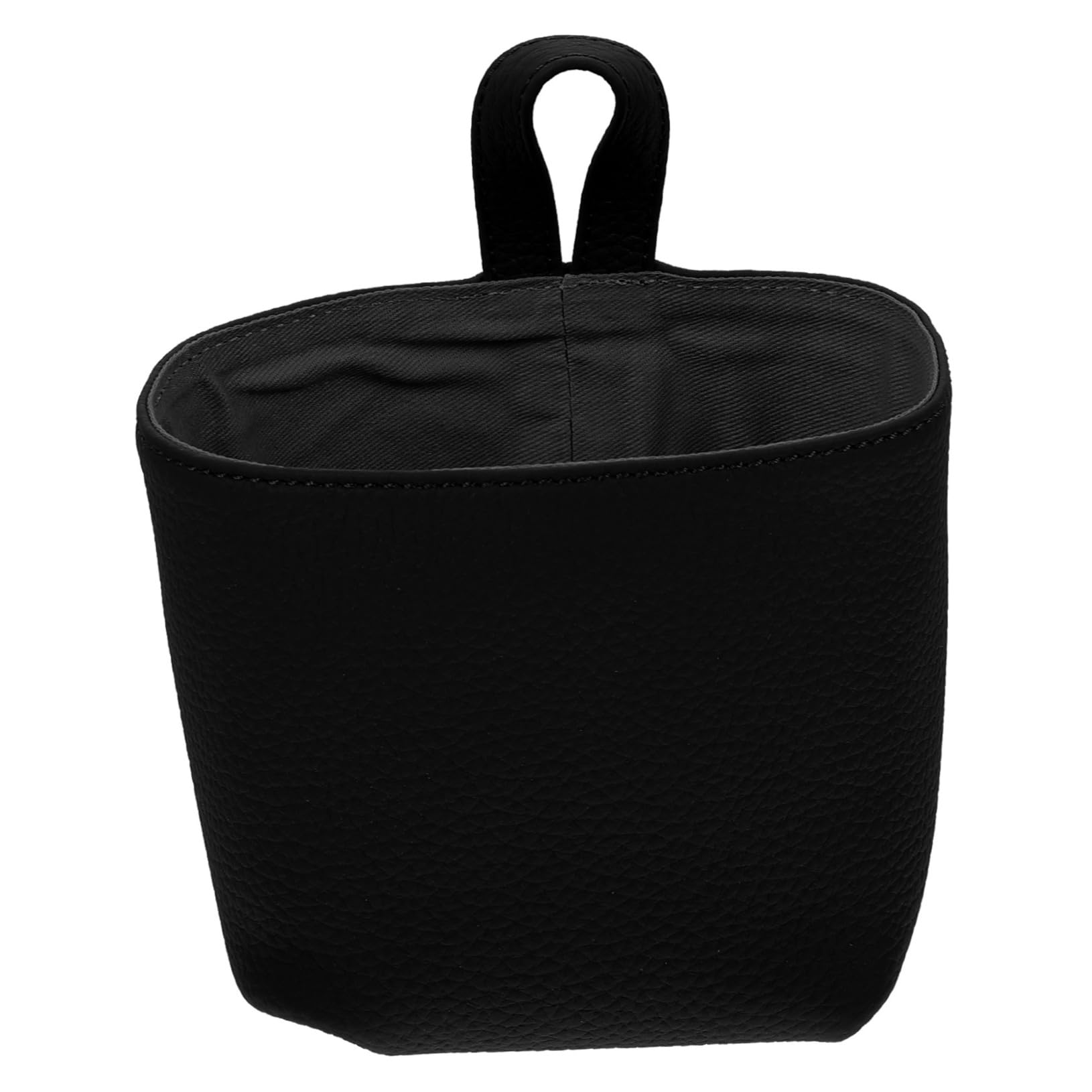 Beavorty Genuine Leather Cosmetic Organizer Bag - Travel Makeup Storage Pouch for Toiletries, Jewelry & Home Sundries (Black) | Perfect for Travel, Gym & Daily Organization