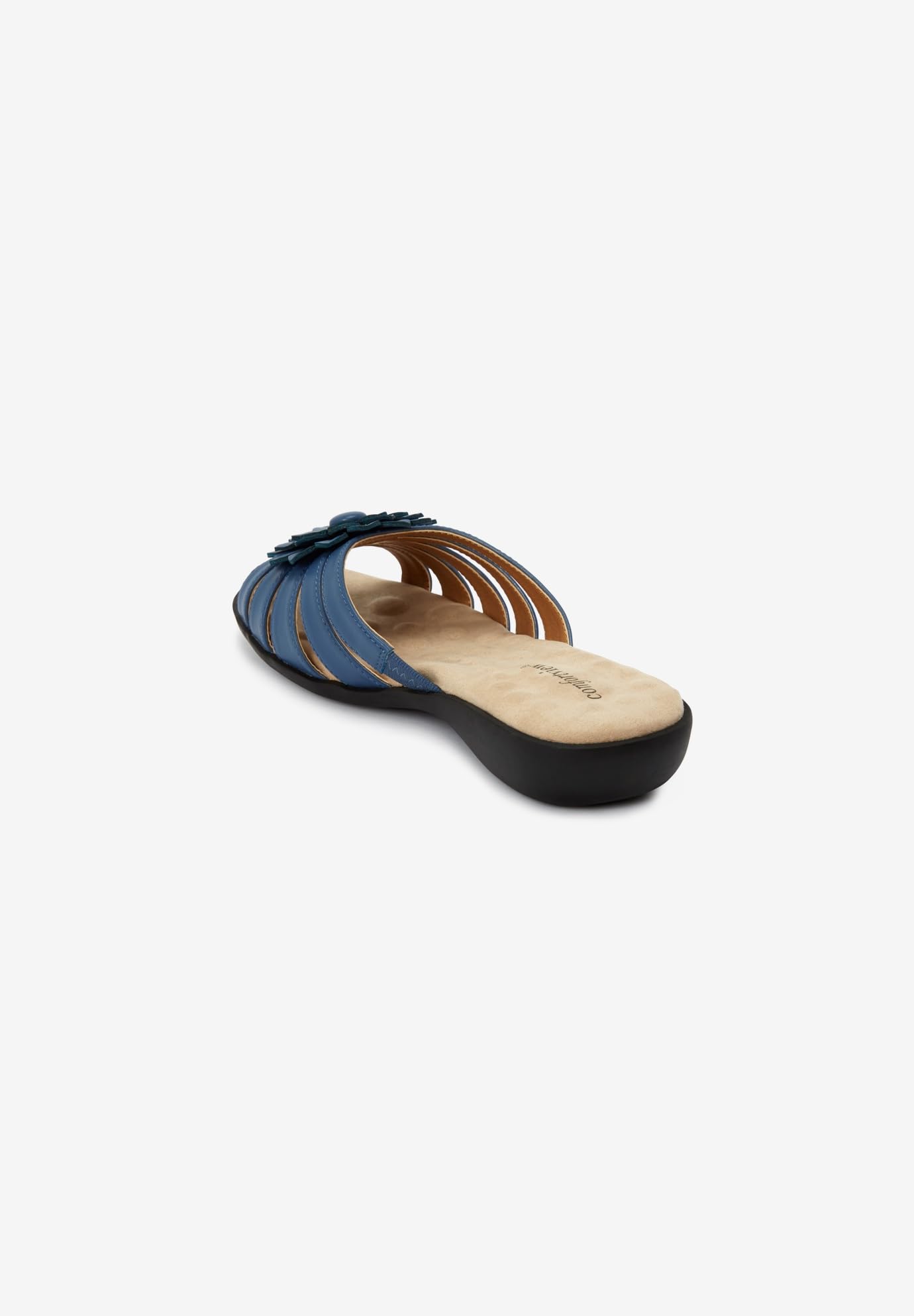 Comfortview Women's Wide Width The Abigail Sandal - Comfortable Casual Sandals for Wide Feet | Perfect for Walking, Travel & Summer Outfits