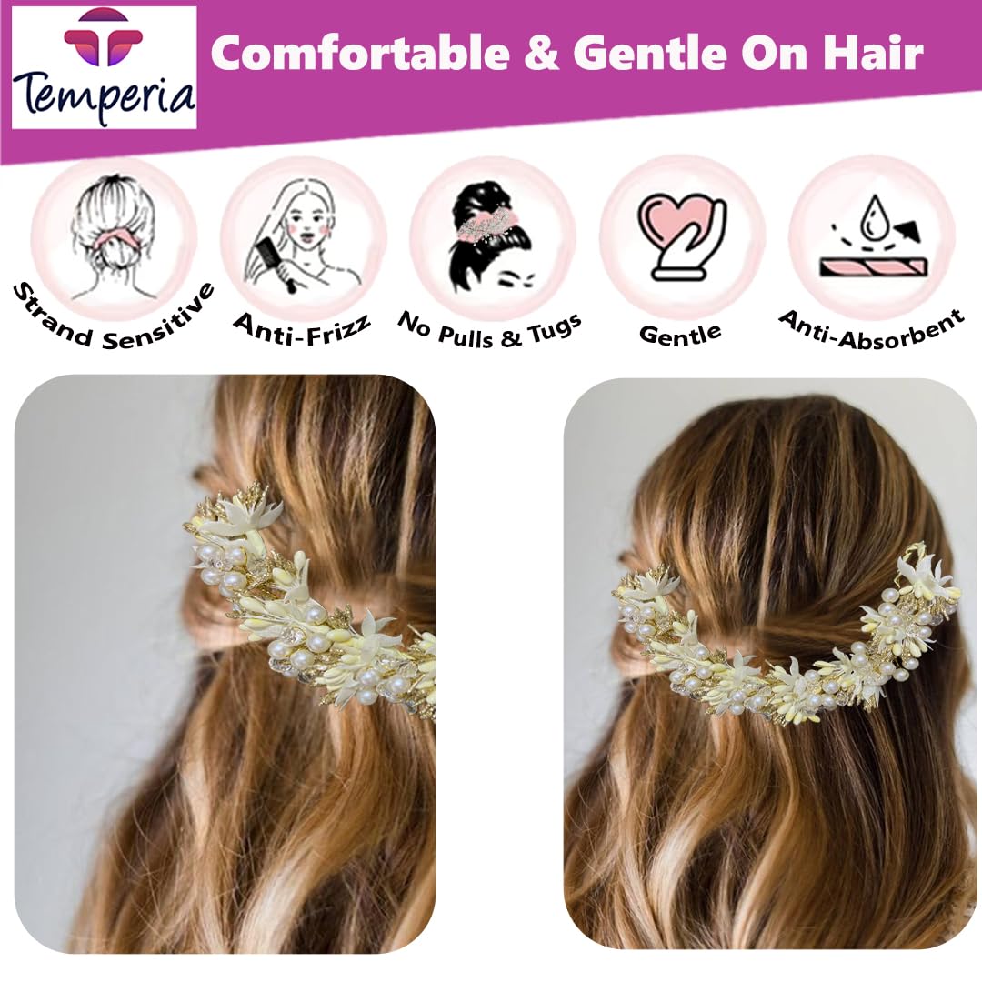 Elegant Floral Pearl Hair Clips for Women & Girls - Wedding Bridal Hair Accessories, Artificial Flower & Pearl Bun Pins - Perfect for Bridal Hairstyles, Prom, Parties & Special Occasions (MN11)