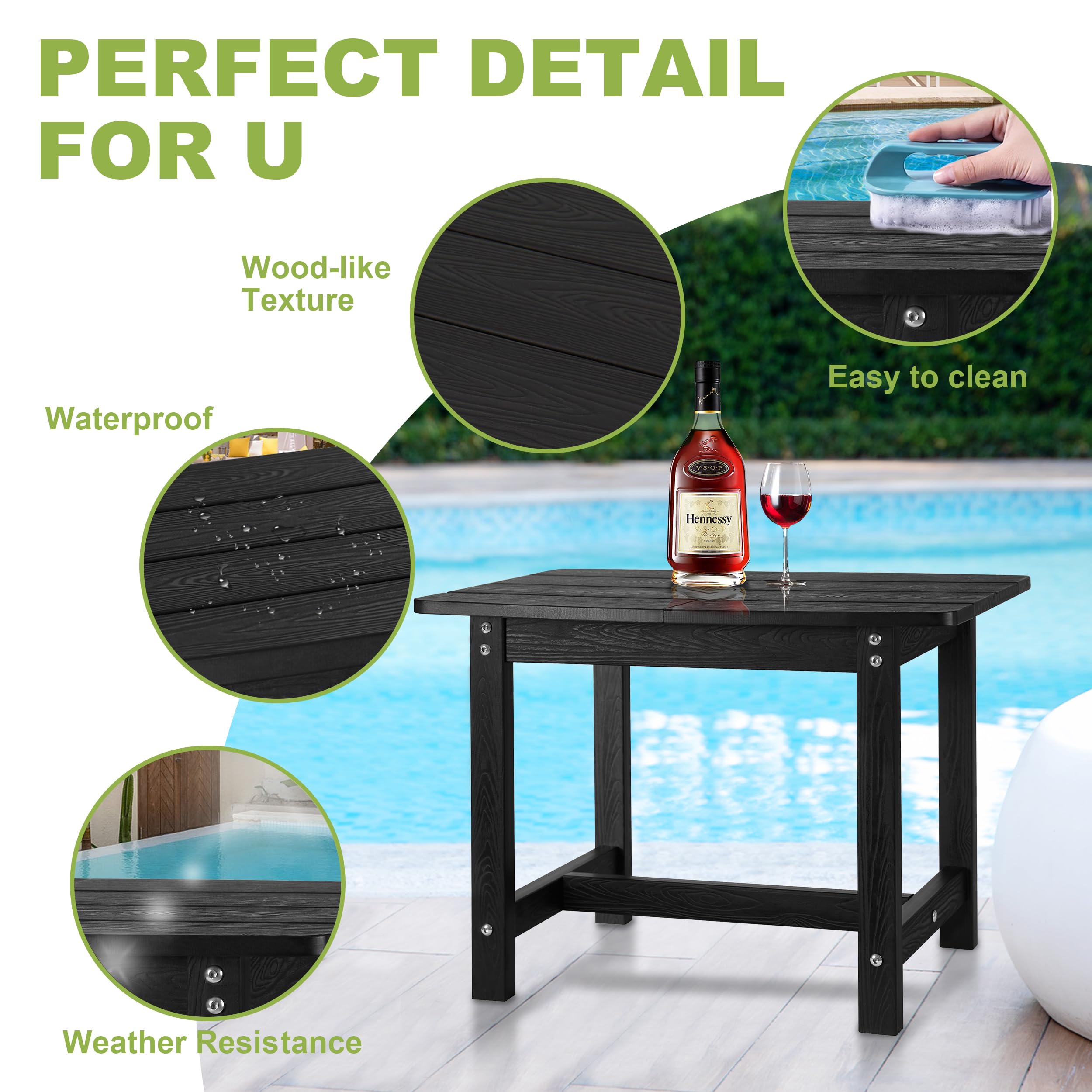 Y&M Adirondack Outdoor Side Table - 23.5