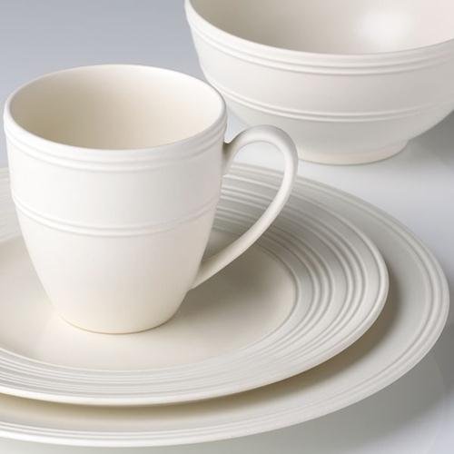 Kate Spade New York 818597 Fair Harbor White Truffle Accent Plate - Elegant Decorative Serving Dish for Dining, Entertaining & Home Decor