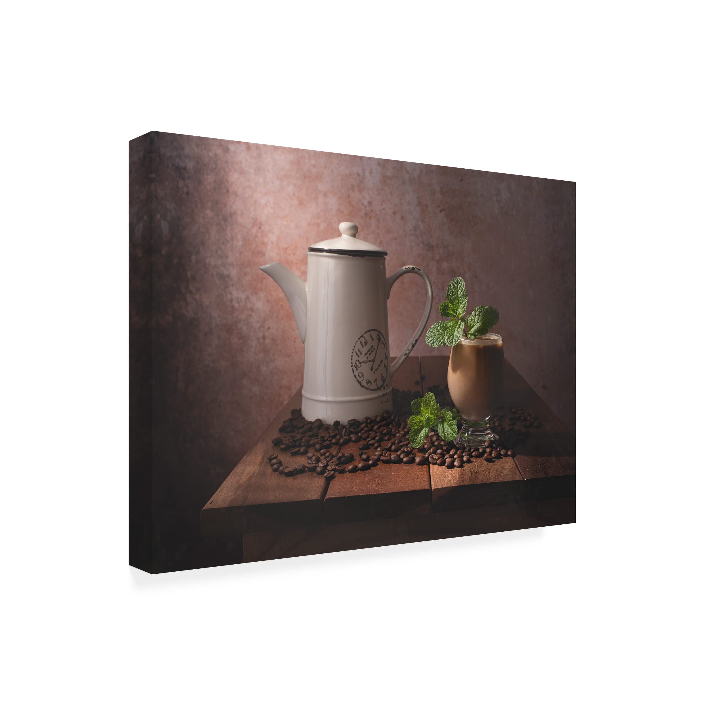Trademark Fine Art 'Delicious Drink' Canvas Wall Art by Margareth Perfoncio - Vibrant Kitchen Decor & Dining Room Painting for Coffee Lovers