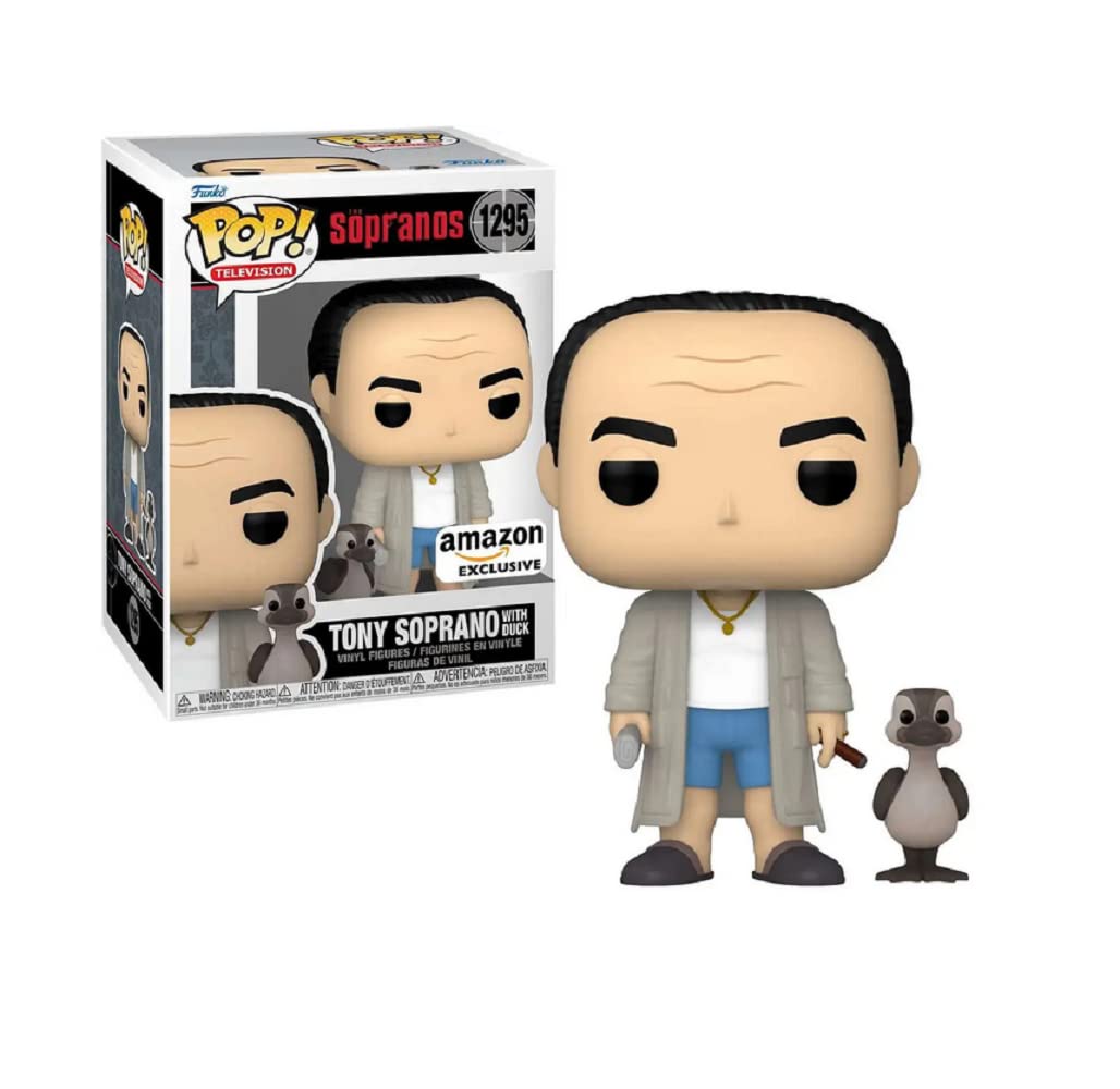 Funko Pop! The Sopranos Tony Soprano with Duck Vinyl Figure - Exclusive Collectible Bundle with Pop Protector Case #1295 | Perfect for TV Show Fans & Pop Culture Collectors