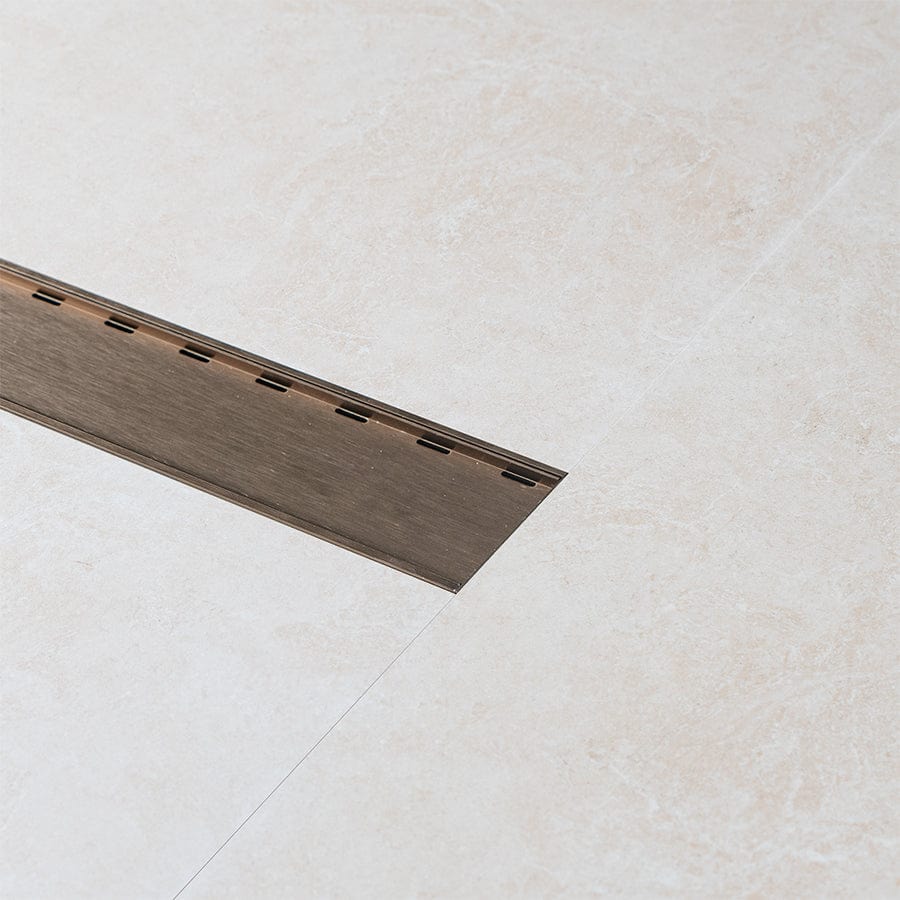 Antique Brass Aluminum Floor Drain 1M - Rust-Resistant Bathroom & Shower Drain for Home & Commercial Use
