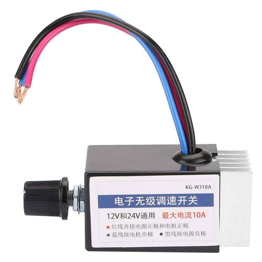 12V/24V DC Motor Speed Controller - Variable Fan Speed Regulator for Car, Truck & RV Cooling Systems - Perfect for Automotive, Marine & DIY Projects