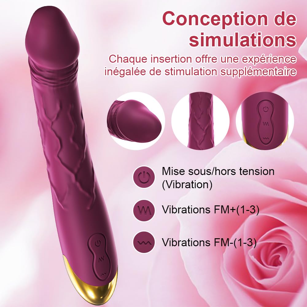 MEILEML Realistic Vibrating Sex Toys for Women & Men - 10 Powerful Modes, Clitoral Stimulator, Couples Adult Toys for Enhanced Pleasure | Perfect for Romantic Nights & Solo Play