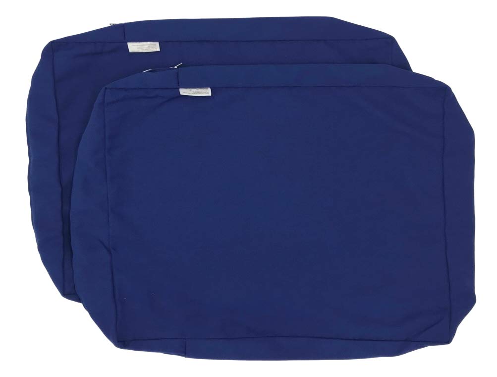 Premium Waterproof Outdoor Patio Chair Cushion Covers - 22x14x4 Inches (Set of 2) - Royal Blue - All-Weather Resistant for Garden, Deck & Poolside Furniture - Cozy Lounge Comfort