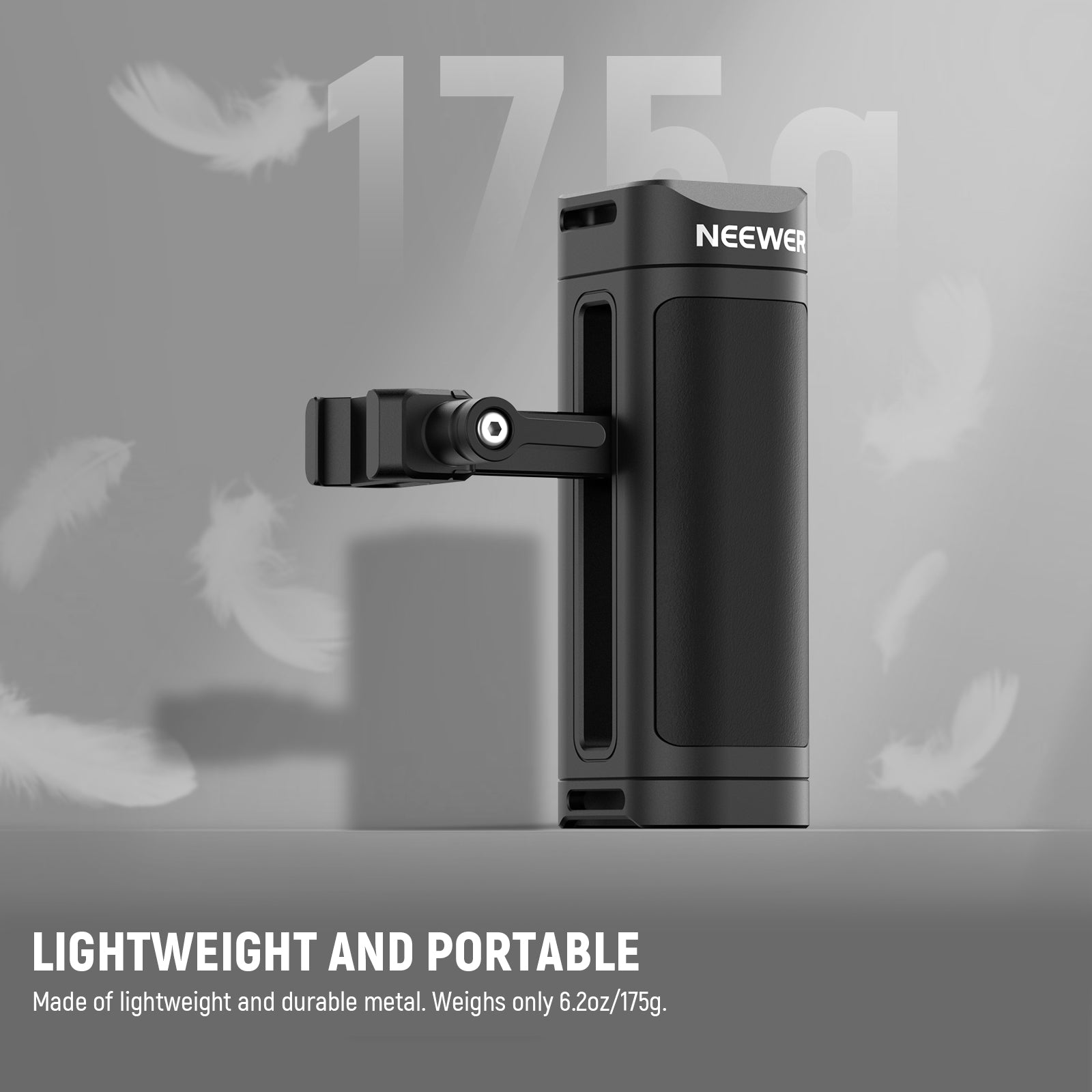 NEEWER CA023H Lightweight NATO Side Handle Handgrip for DSLR Cameras - Perfect for Vlogging, Filmmaking & Photography - Ergonomic Grip for Stable Shooting