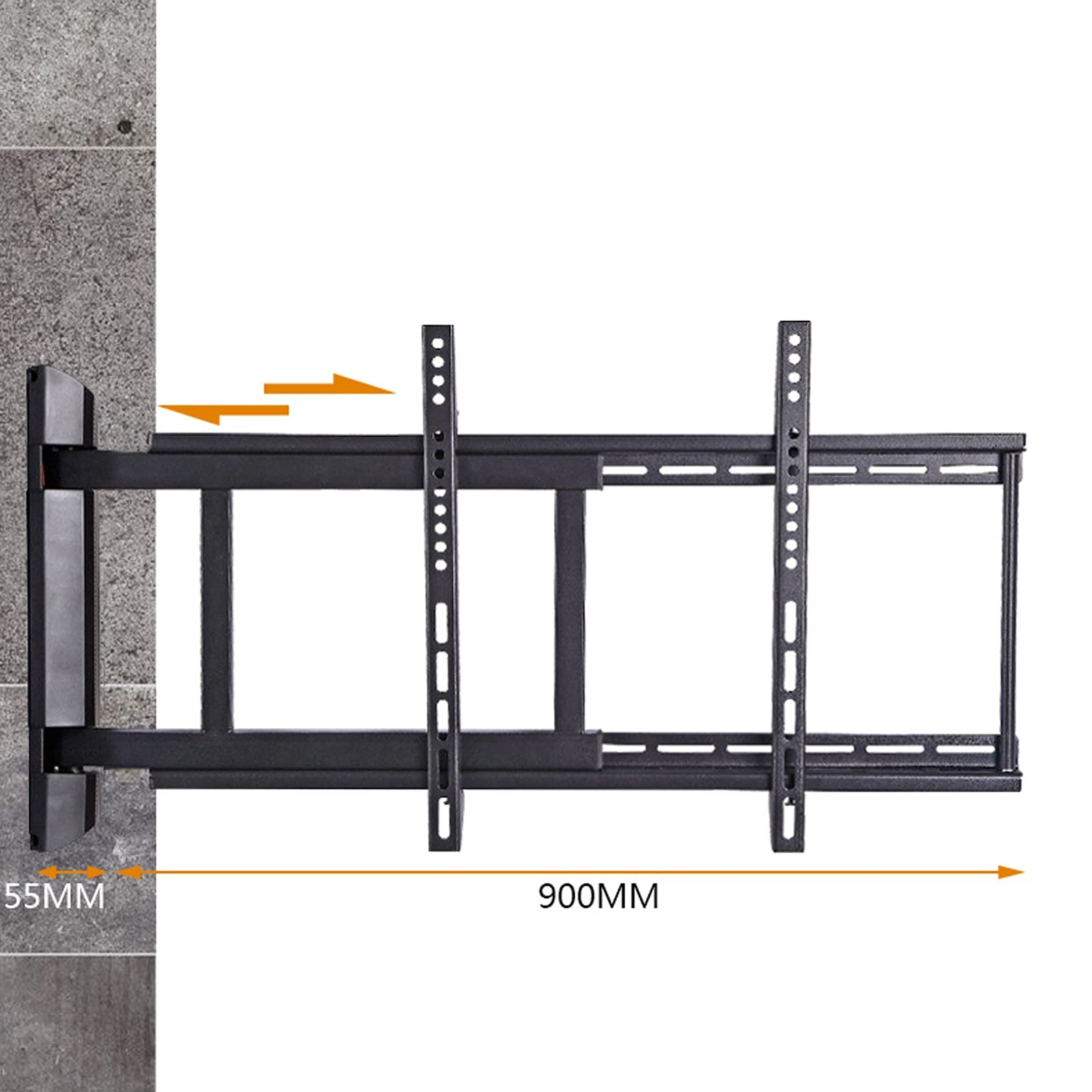 Universal TV Wall Mount Bracket for 32-55 Inch Flat Screen TVs - Adjustable Electric TV Stand with Remote Control, 360° Rotation, Smart Fixed Design for Living Room, Bedroom & Office