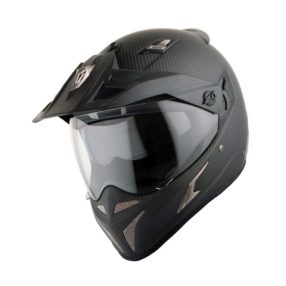 Martian Genuine Carbon Fiber Modular Flip-Up Full Face Motorcycle Helmet with Freedconn Bluetooth Headset - Perfect for Touring, Commuting & Adventure Riding