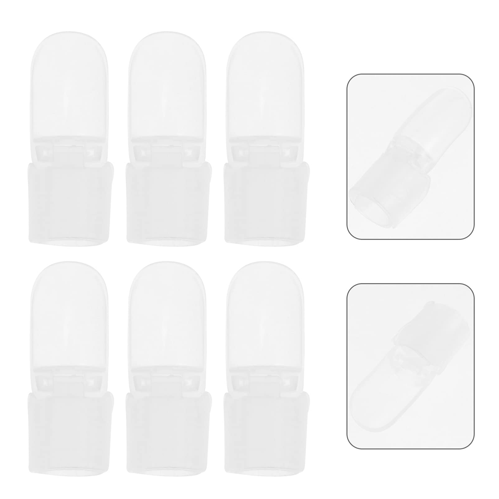 Minkissy 20pcs Reusable Nail Polish Shield Protector - Nail Polish Remover Tool, Cap Holder & Soak Off Gel Hat - Plastic Armor for Professional & DIY Manicures at Home/Salon