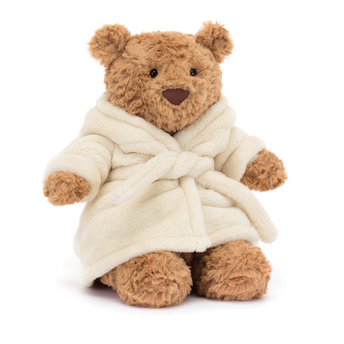 Jellycat Plush Bartholomew Bear Bathrobe - Soft & Cuddly Teddy Bear Robe for Kids & Adults | Perfect for Bath Time, Spa Days & Cozy Lounging at Home