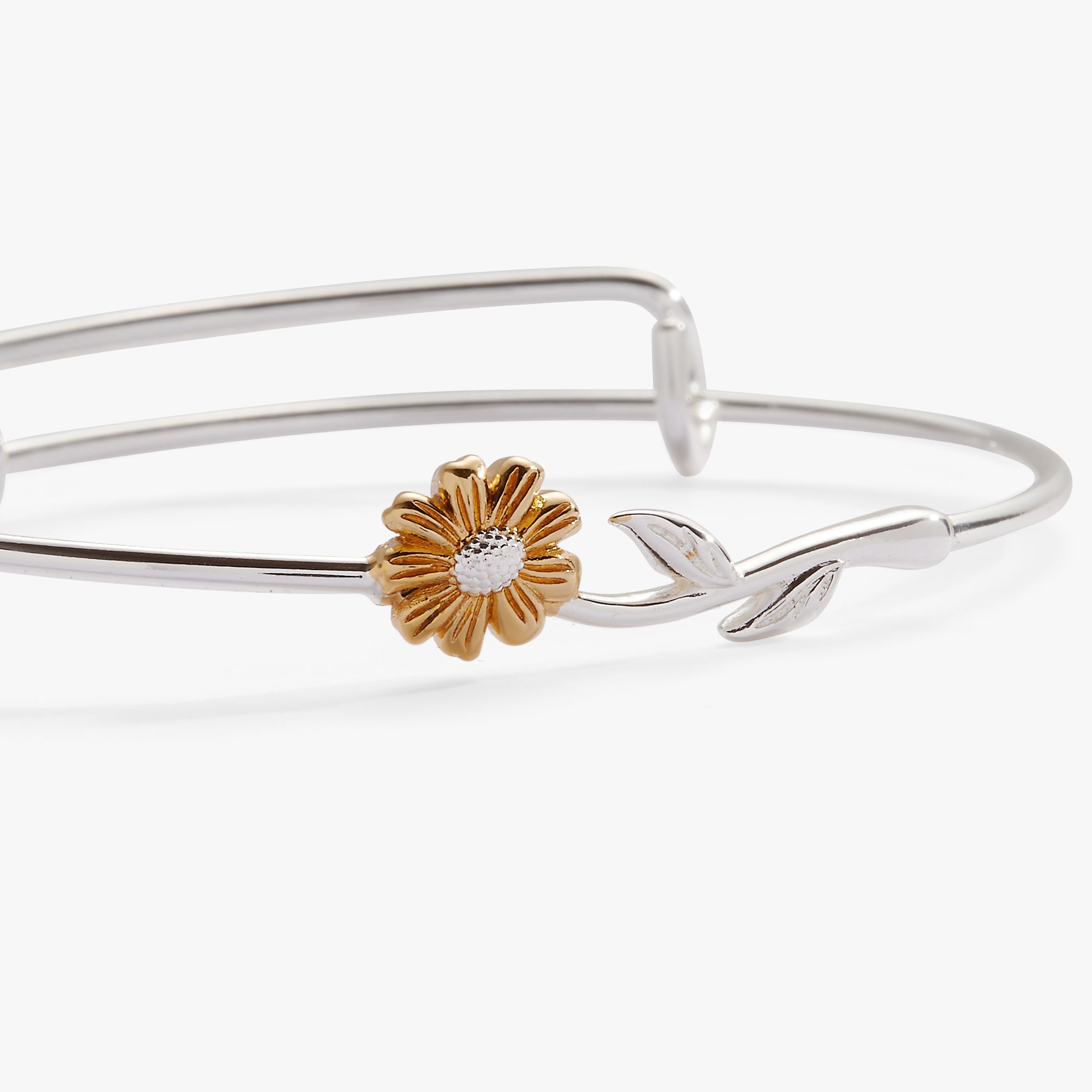 Daisy Inline Bangle Bracelet for Women - Elegant Floral Charm Jewelry for Everyday Wear & Special Occasions