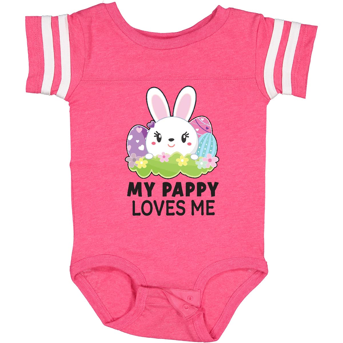 My Pappy Loves Me Bunny Easter Baby Bodysuit - Cute Easter Outfit