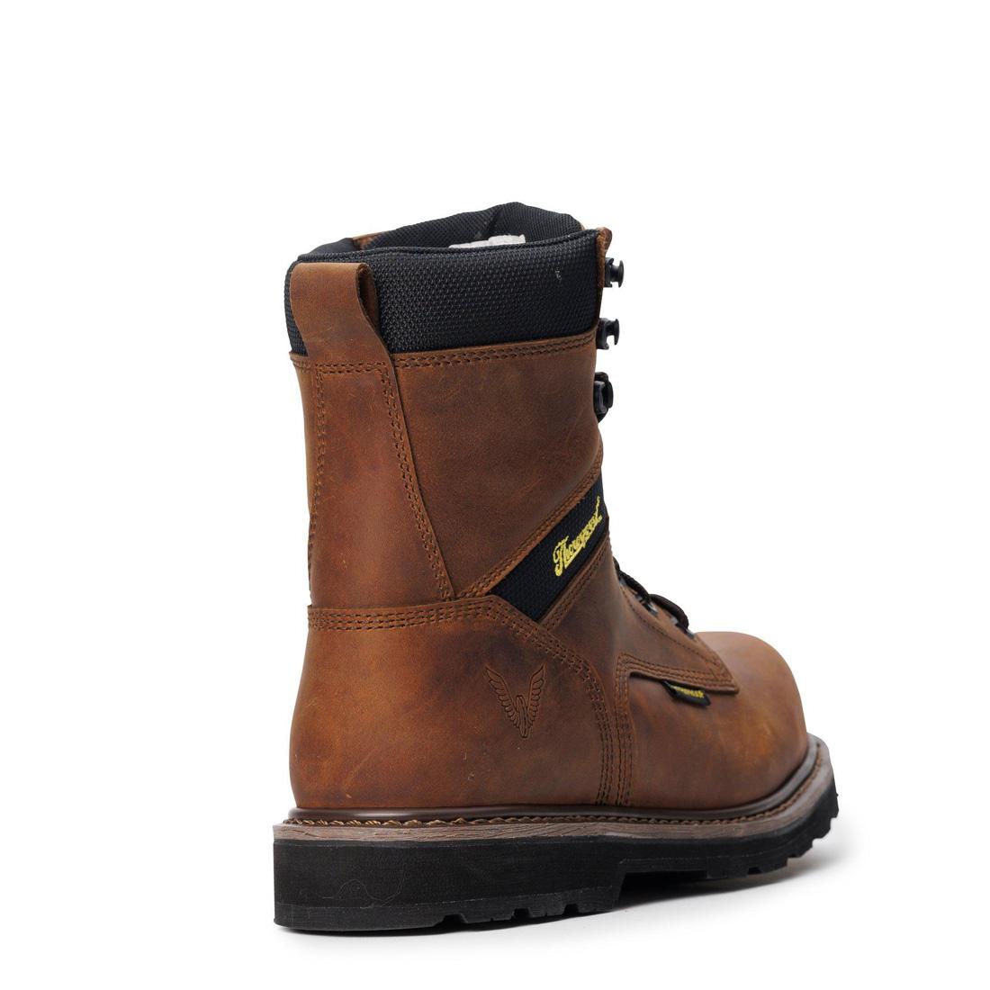 Jobsite Series 8 Composite Toe Insulated Waterproof Work Boots - Crazy Horse Leather for Construction, Winter & Outdoor Work