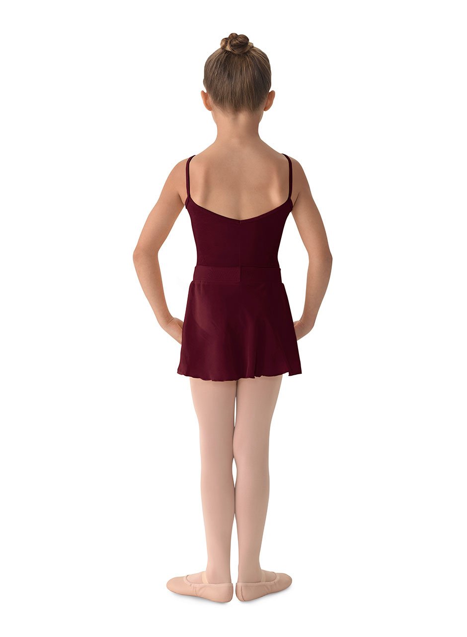 Mirella Girls Georgette Mock Wrap Skirt - Flowy A-Line Skirt for Kids, Toddler & Baby Girls - Perfect for School, Parties & Special Occasions