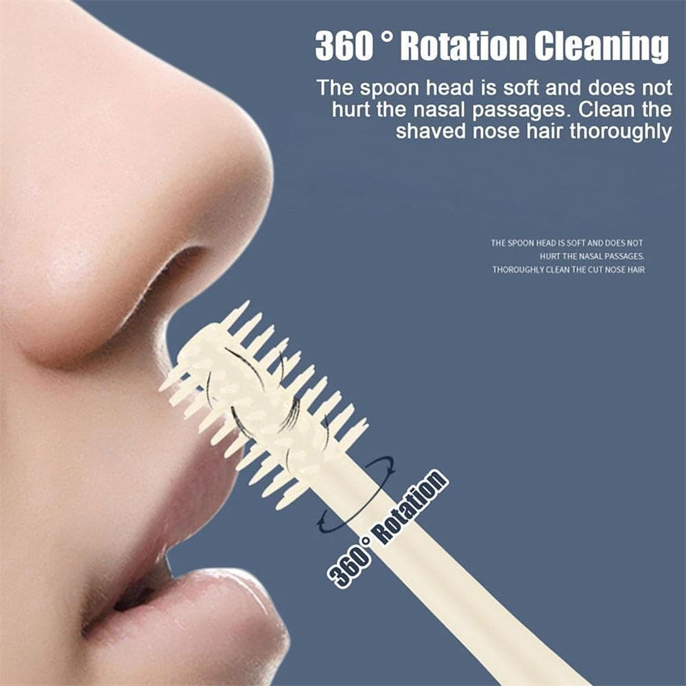 OBONG Manual Nose Hair Trimmer - 360° Rotating Dual Head Nasal Hair Cutter for Men & Women | Portable Ear & Nose Hair Clipper (Dark Green) | Perfect for Travel, Home & Personal Grooming