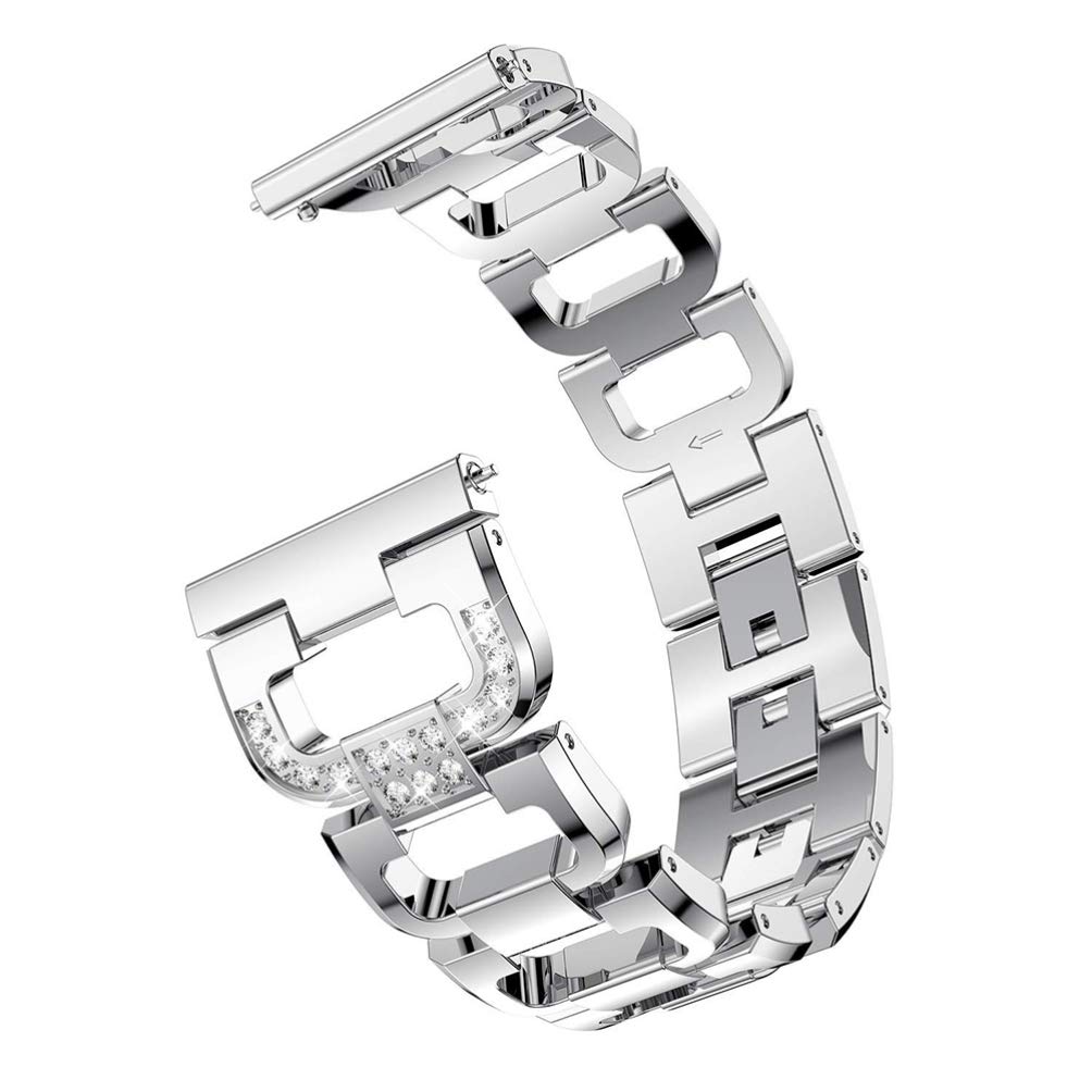 Premium Metal Watch Strap Replacement - Elegant Rhinestone Smartwatch Band for Women & Men | Compatible with Hemobllo & Other Smartwatches | Perfect for Work, Gym & Everyday Wear