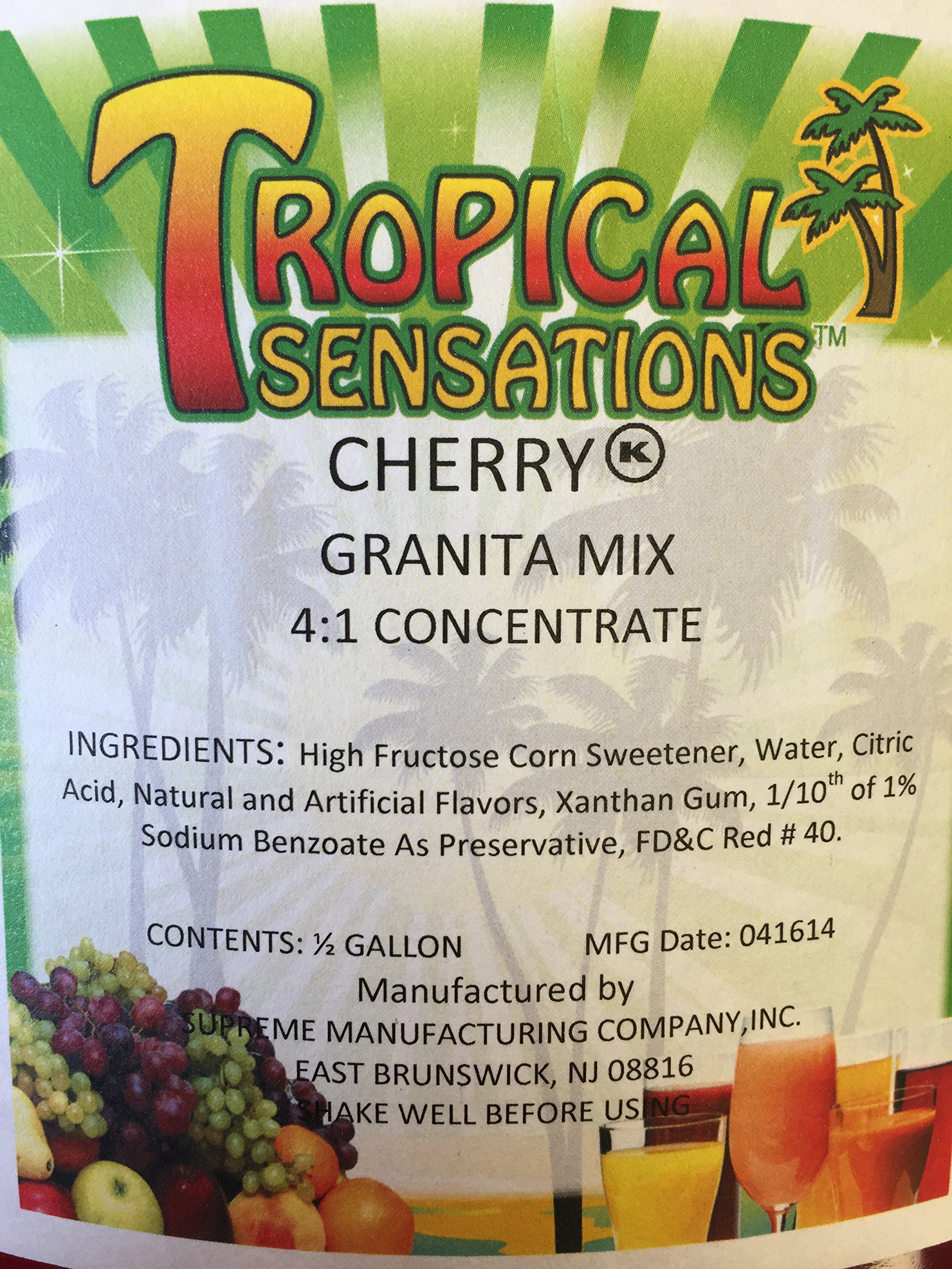 Best Tropical Cherry Slushie Mix - 6 Bottles (64 oz Each) for Refreshing Summer Drinks, Parties & Snack Bars