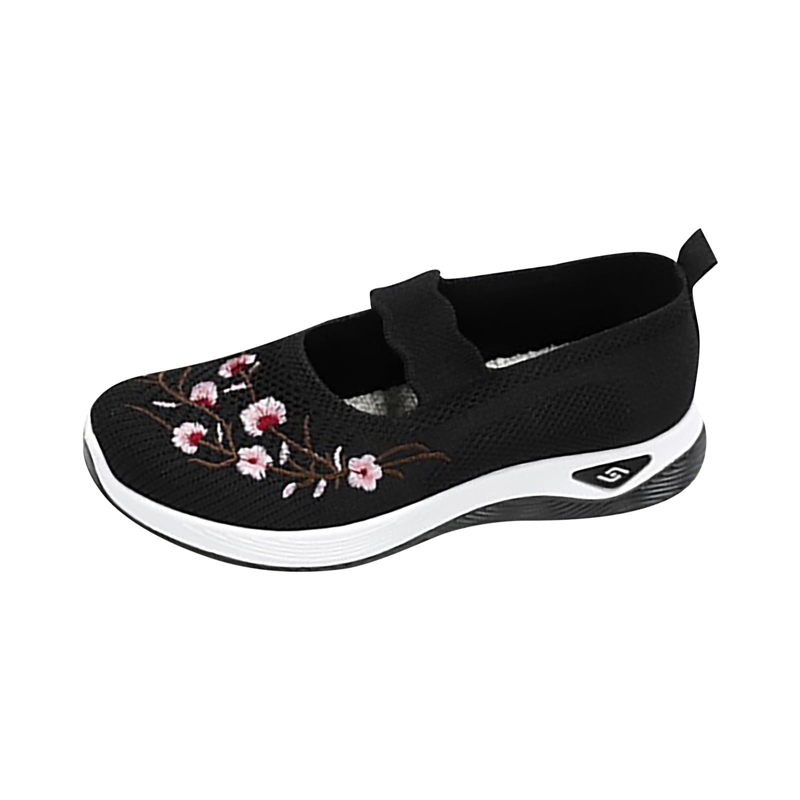 Non-Slip Black Work Shoes for Women - Lightweight Slip-Resistant Sneakers & Wide Loafers - Size 13 - Perfect for Nursing, Restaurant, and Warehouse Jobs