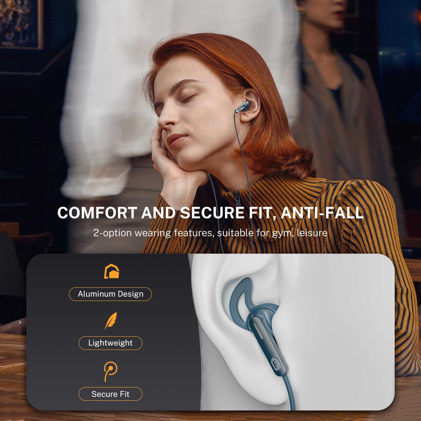 USB C Wired Headphones with Mic & Volume Control - Compatible with iPhone 15 Pro, Samsung Galaxy S24/S23/S22/S21 Ultra, iPad Pro, Pixel 8 Pro/7a & OnePlus 12/11 - Stereo Sound & Clear Calls for Work, Gaming & Music Listening