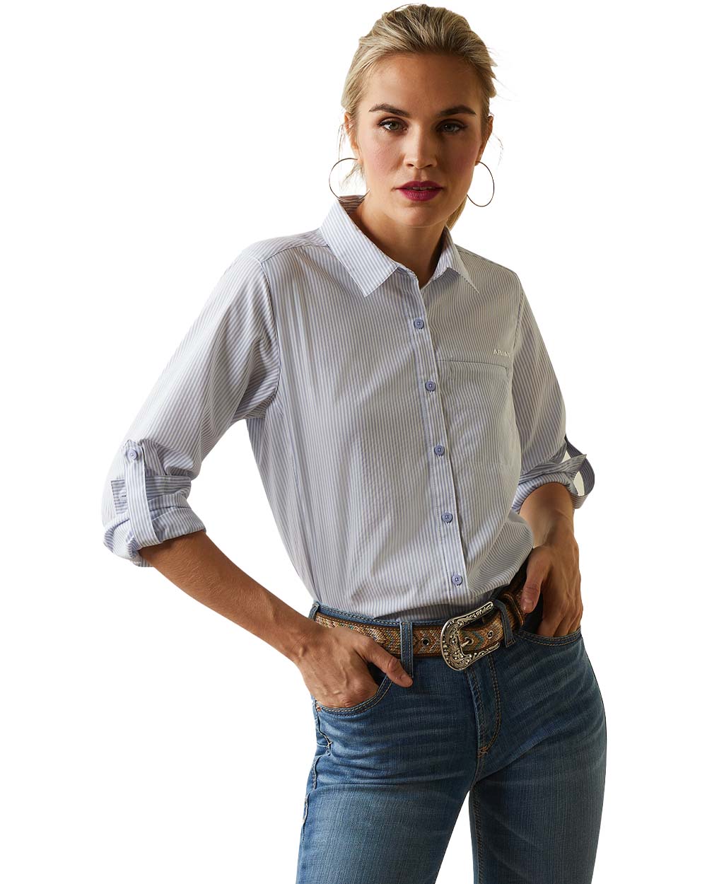Ariat Women's VentTEK Stretch Long Sleeve Shirt - Breathable Moisture-Wicking Performance Top for Horseback Riding & Outdoor Activities