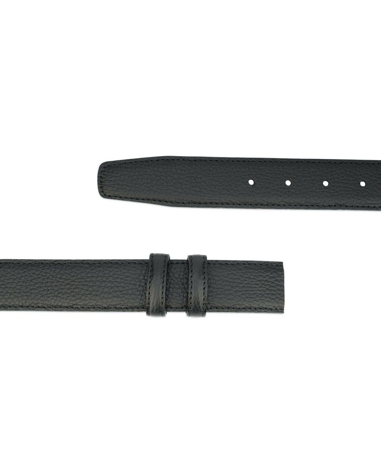 Montblanc Replacement Black Leather Belt Strap - Genuine 35mm Adjustable Dress Belt for Men | Perfect for Business Attire, Formal Events & Office Wear