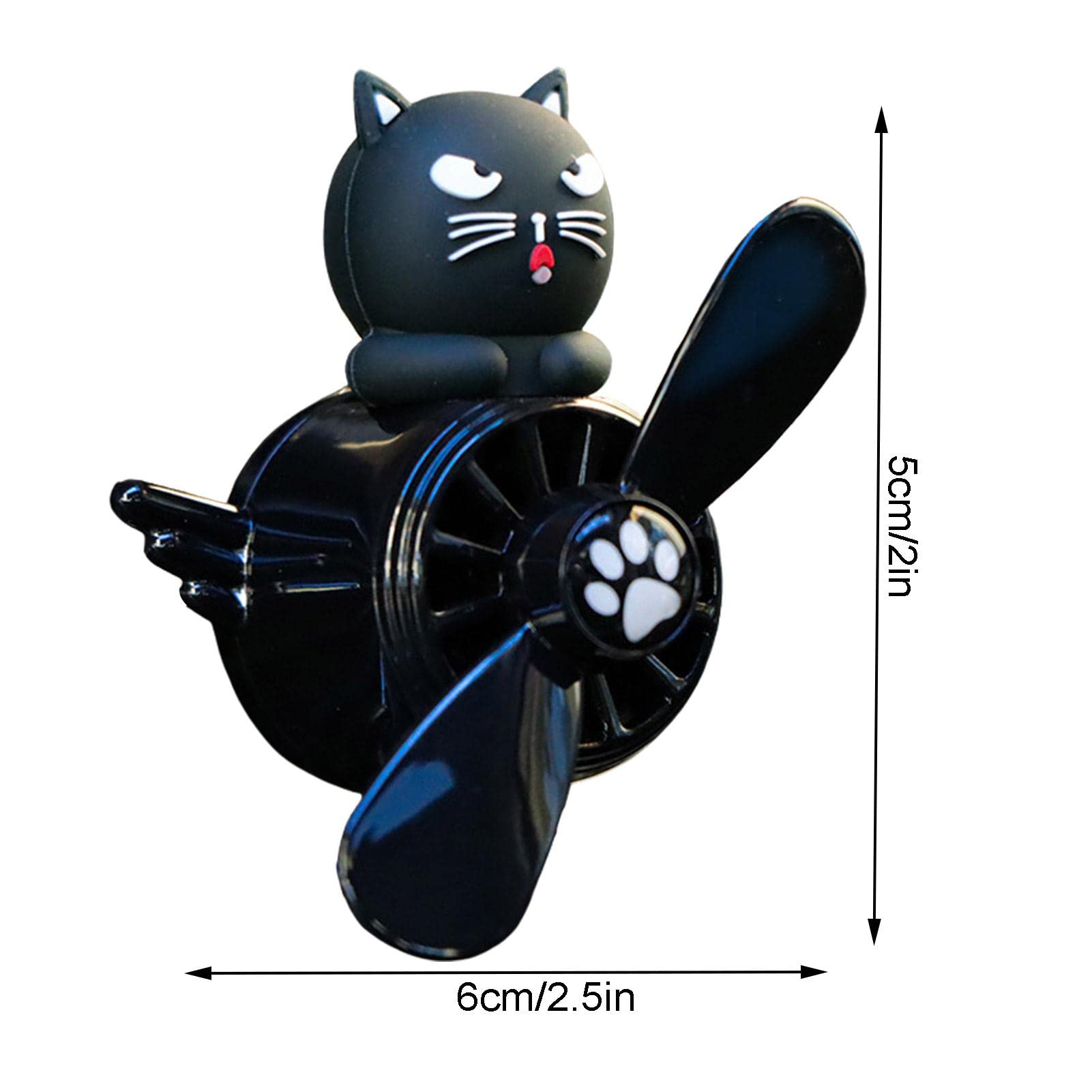 Cartoon Animal Pilot Car Air Freshener - Rotating Propeller Vent Clip Diffuser with Fragrance for Cars | Cute Automotive Air Outlet Fan Decor | Perfect for Road Trips & Daily Commutes