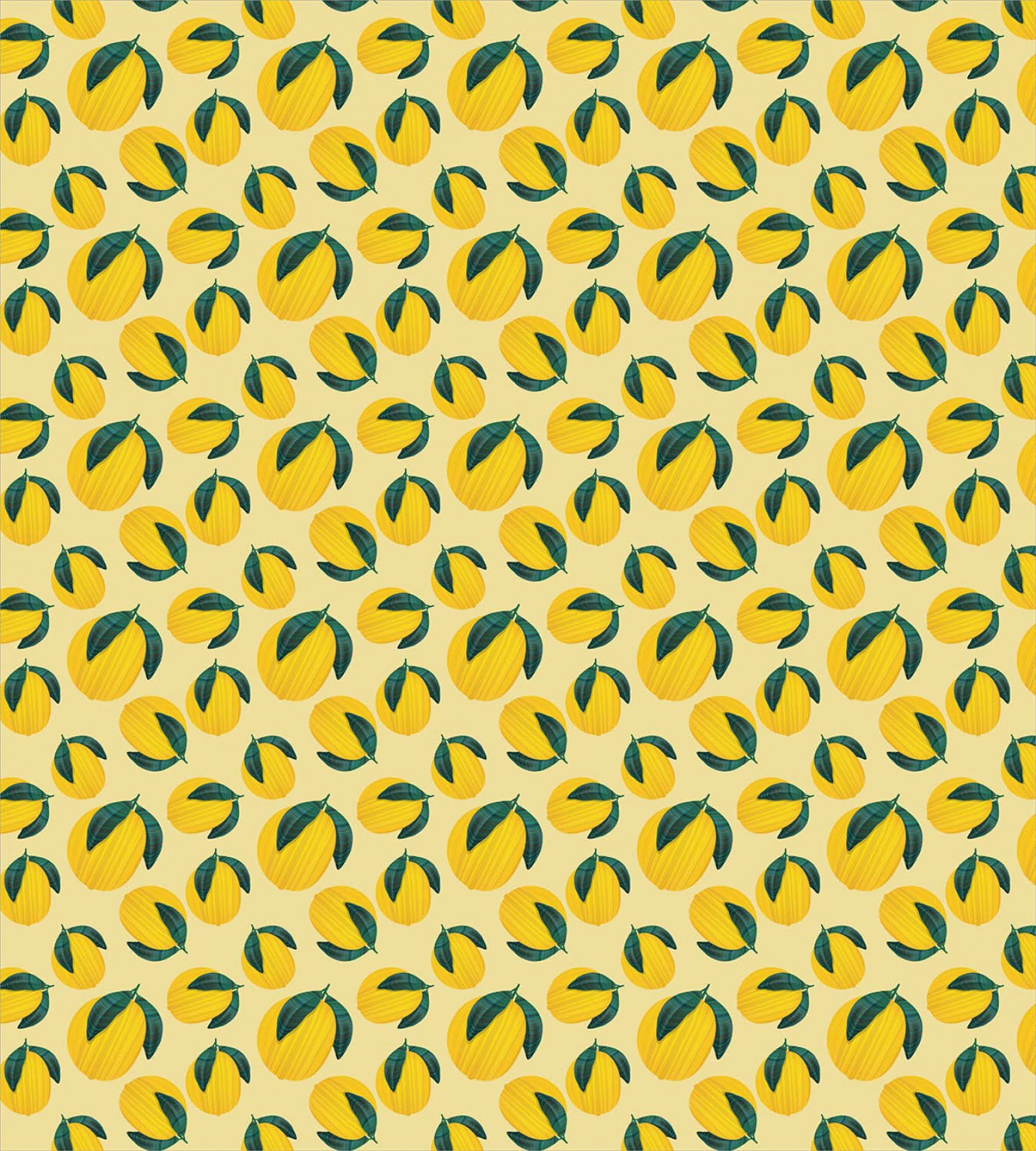 Ambesonne Garden Art Duvet Cover Set - King Size 2-Pack with Vibrant Lemon & Lime Leaf Print in Jade Green & Mustard | Includes 2 Duvet Covers & 2 Pillowcases | Perfect for Spring Bedroom Decor, Guest Room Refresh, or Bohemian Style Home